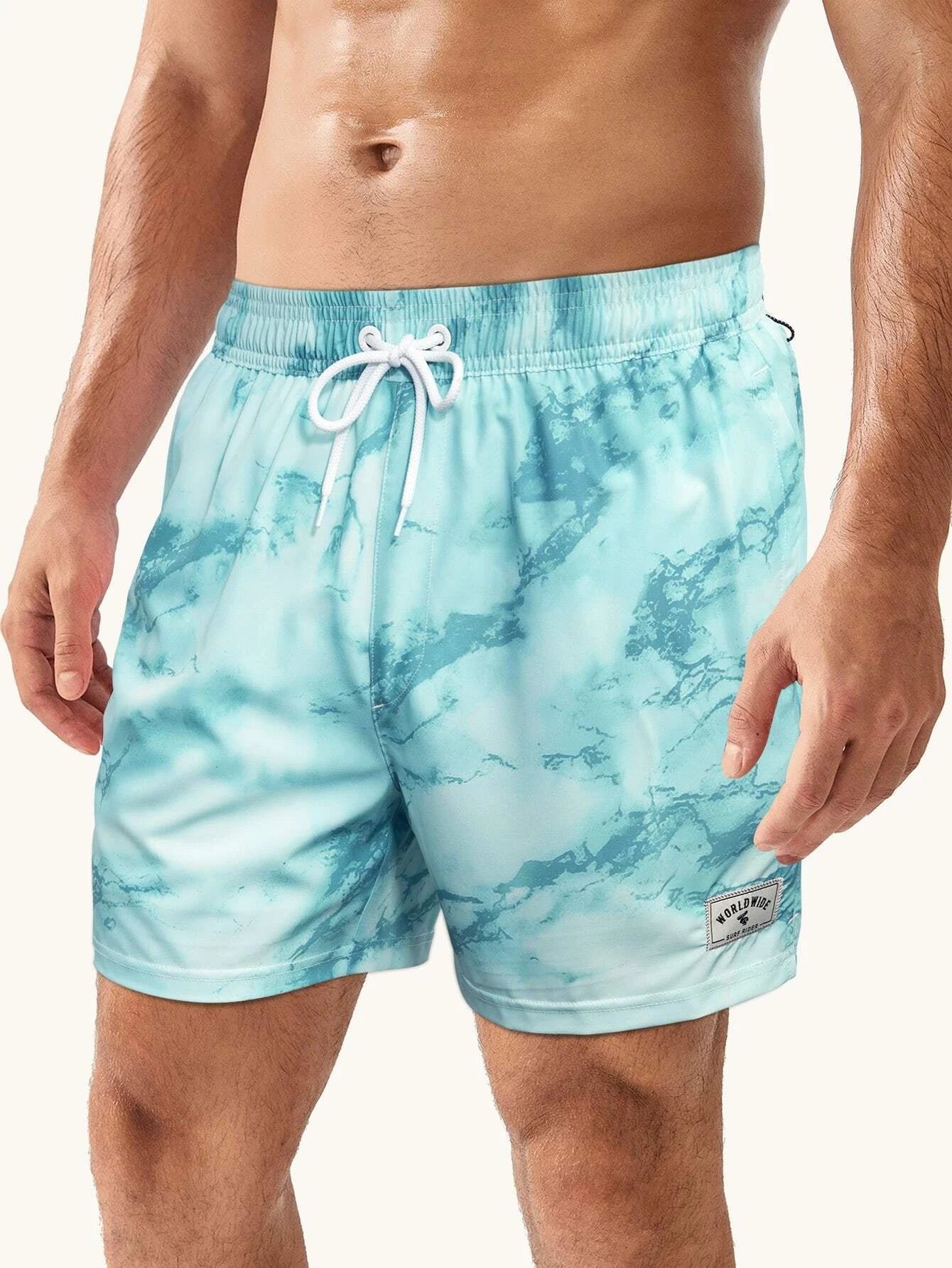 Tie Dye Waist Swim Trunks-Waves And Trunks