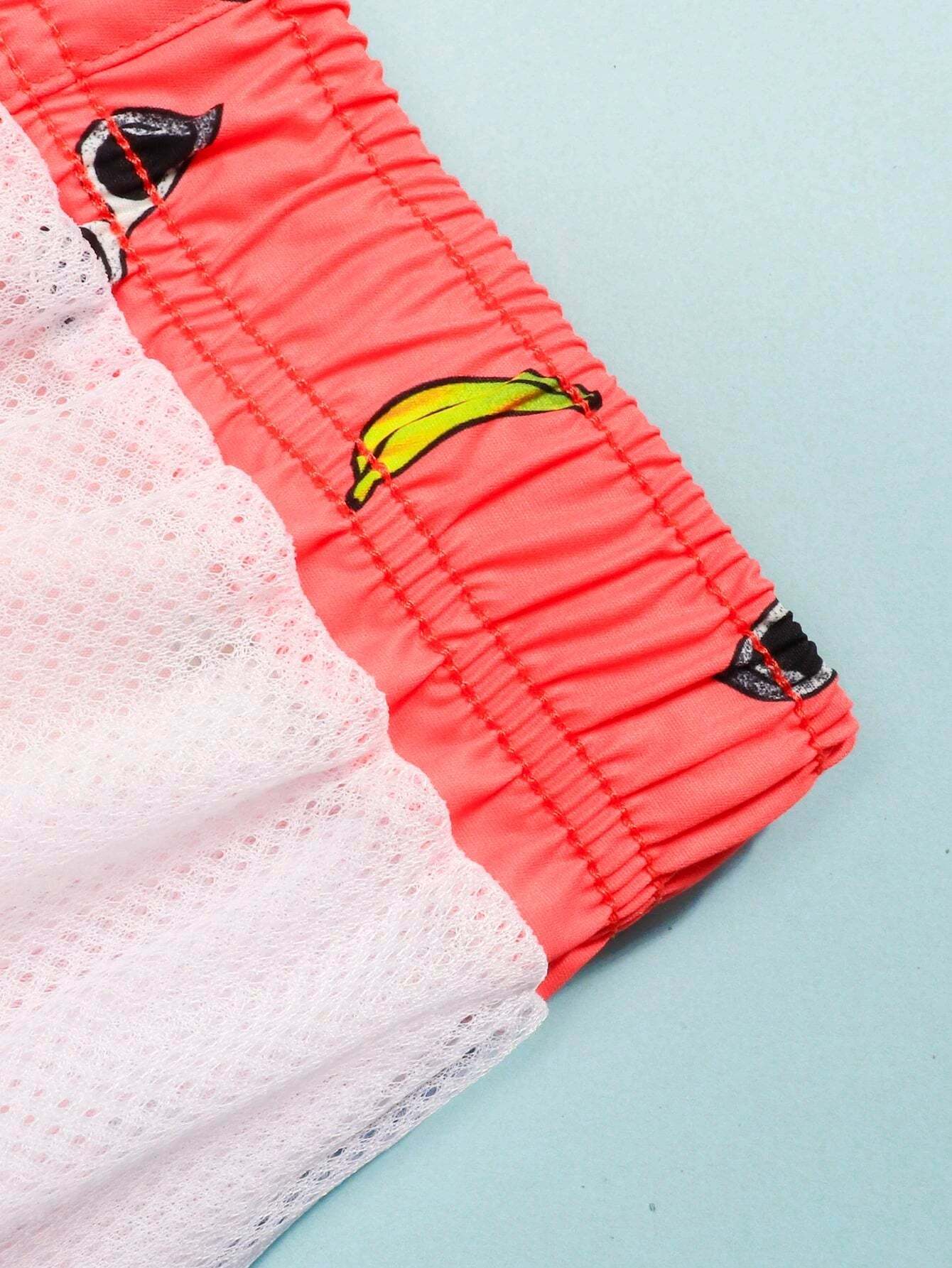 Banana Print Swim Trunks-Waves And Trunks