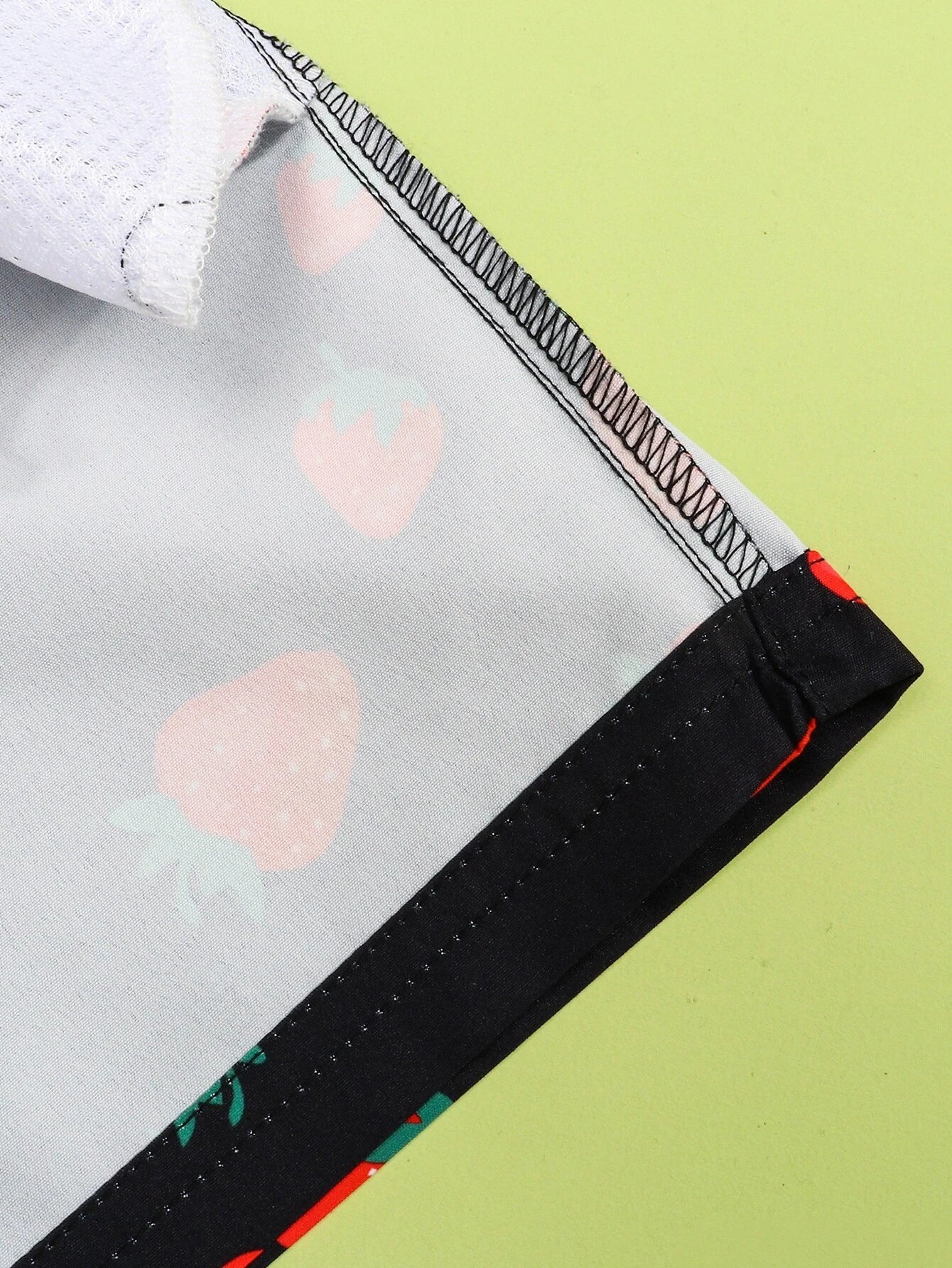 Strawberry Print Drawstring Waist Swim Trunks-Waves And Trunks