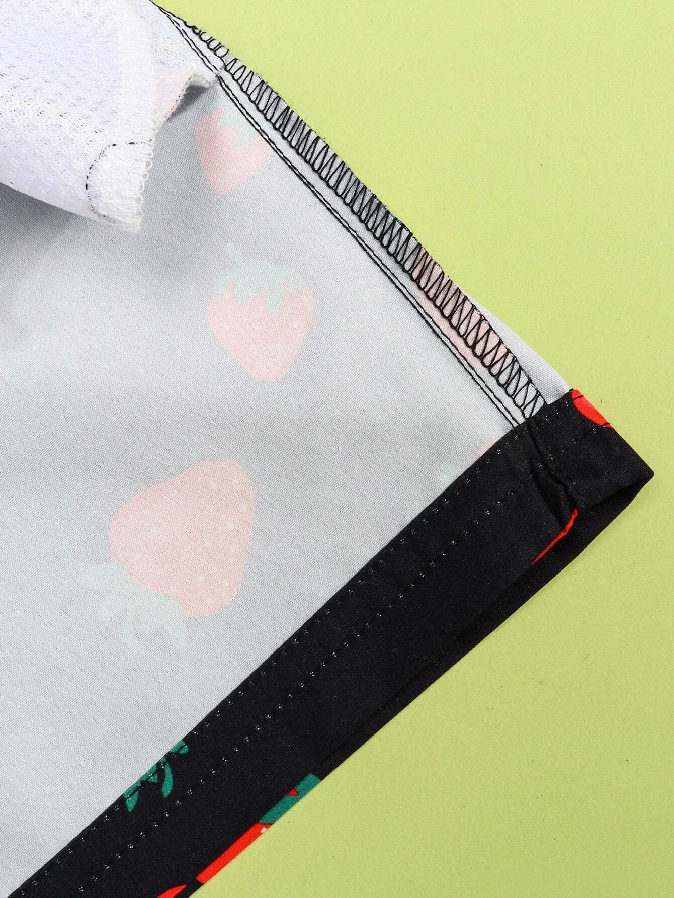 Strawberry Print Drawstring Waist Swim Trunks-Waves And Trunks