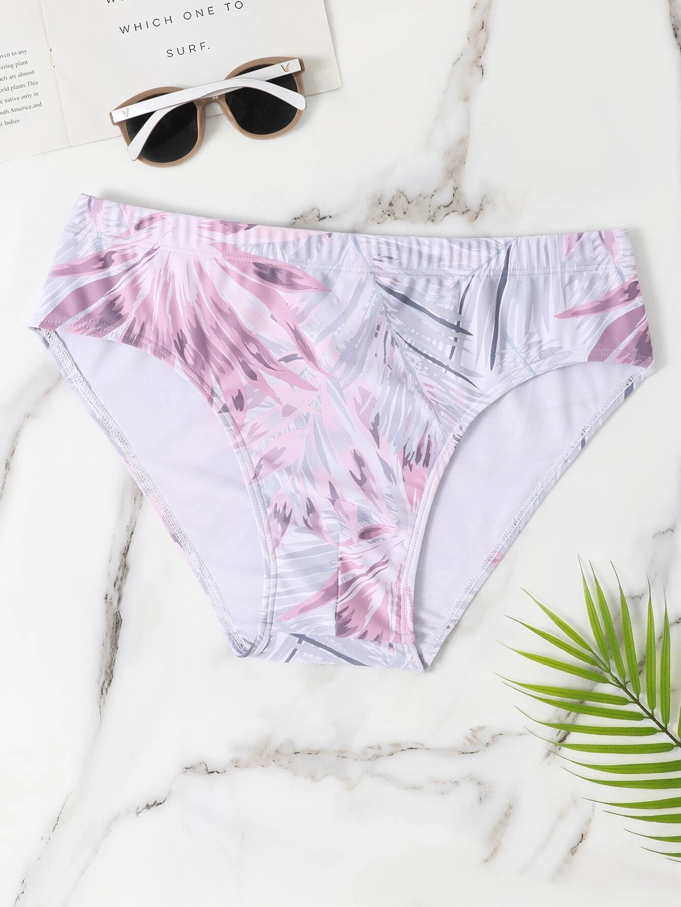 Tropical Printed Swim Brief-Waves And Trunks