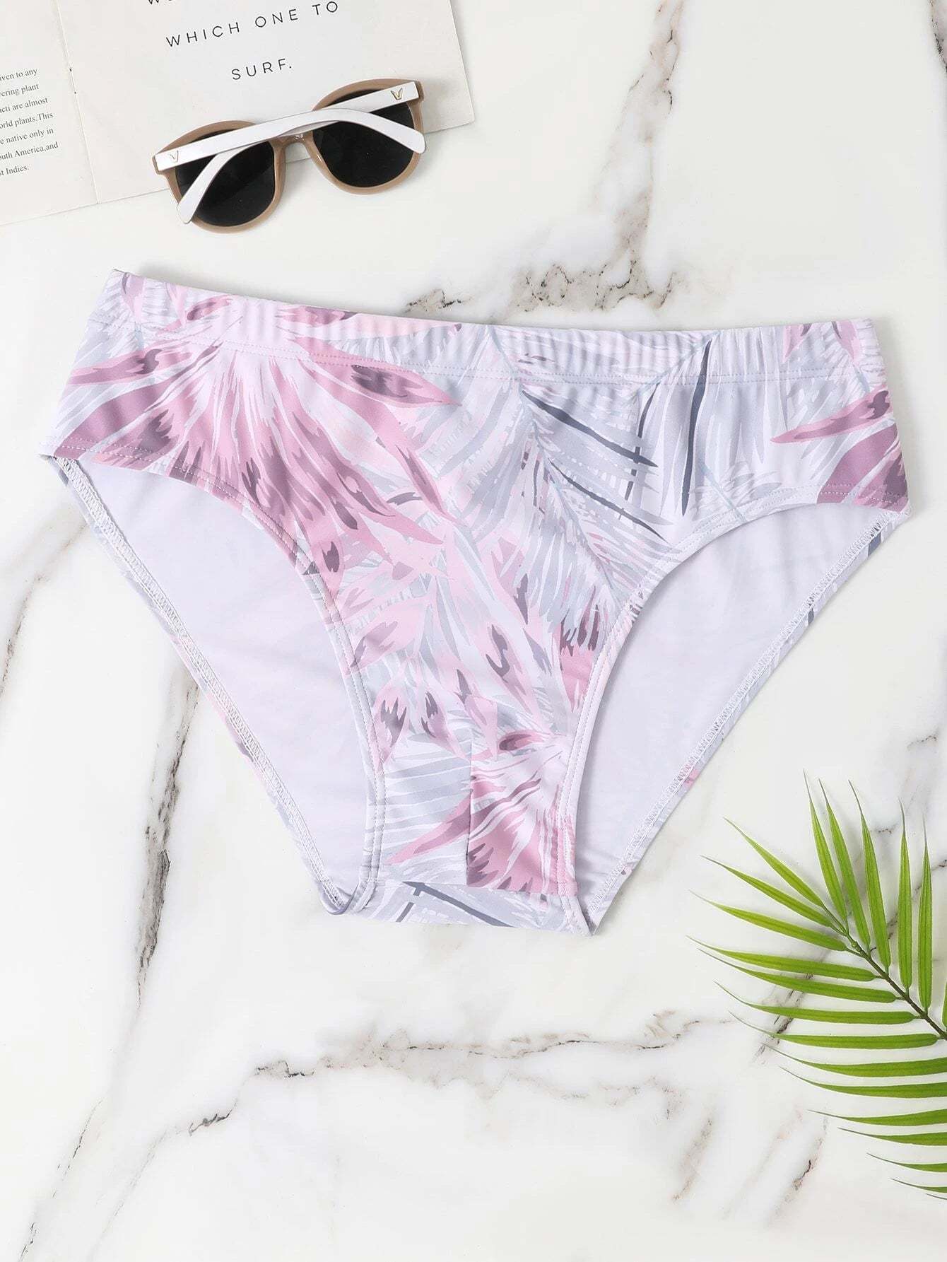 Tropical Printed Swim Brief-Waves And Trunks