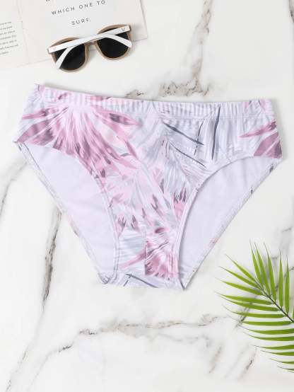 Tropical Printed Swim Brief-Waves And Trunks