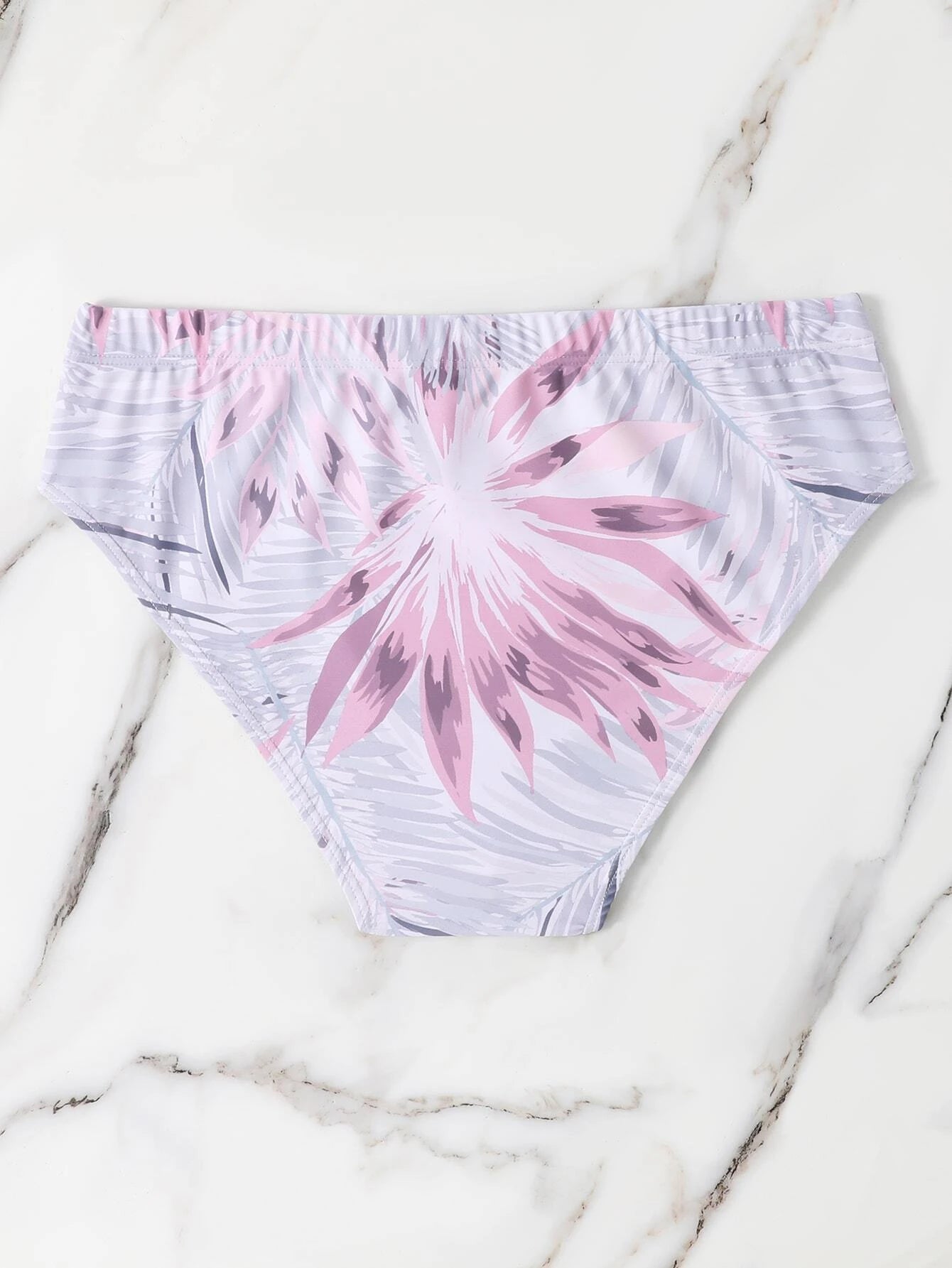 Tropical Printed Swim Brief-Waves And Trunks
