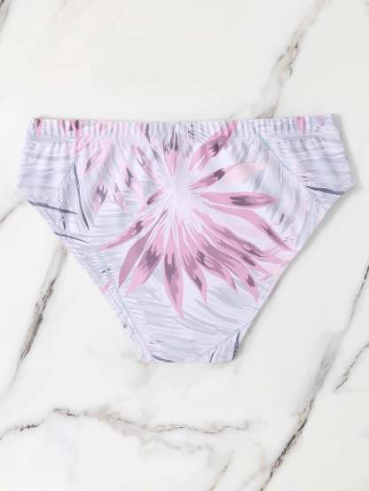 Tropical Printed Swim Brief-Waves And Trunks