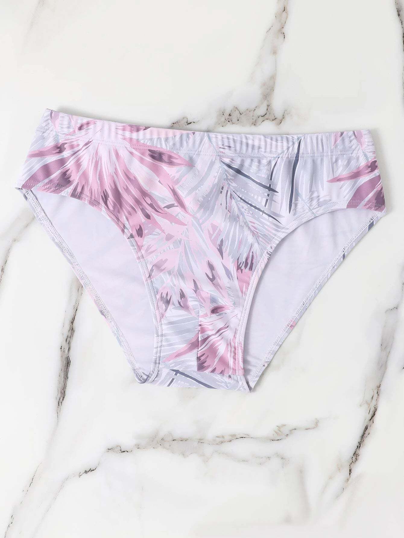 Tropical Printed Swim Brief-Waves And Trunks