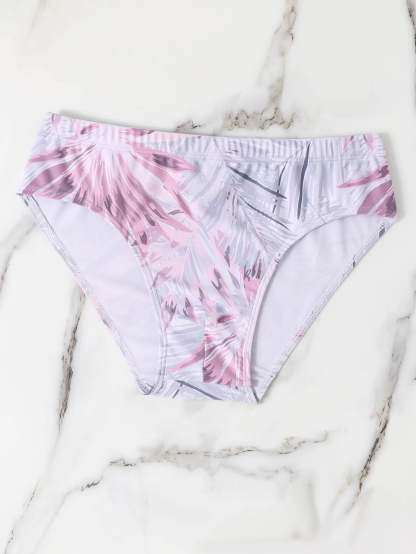Tropical Printed Swim Brief-Waves And Trunks