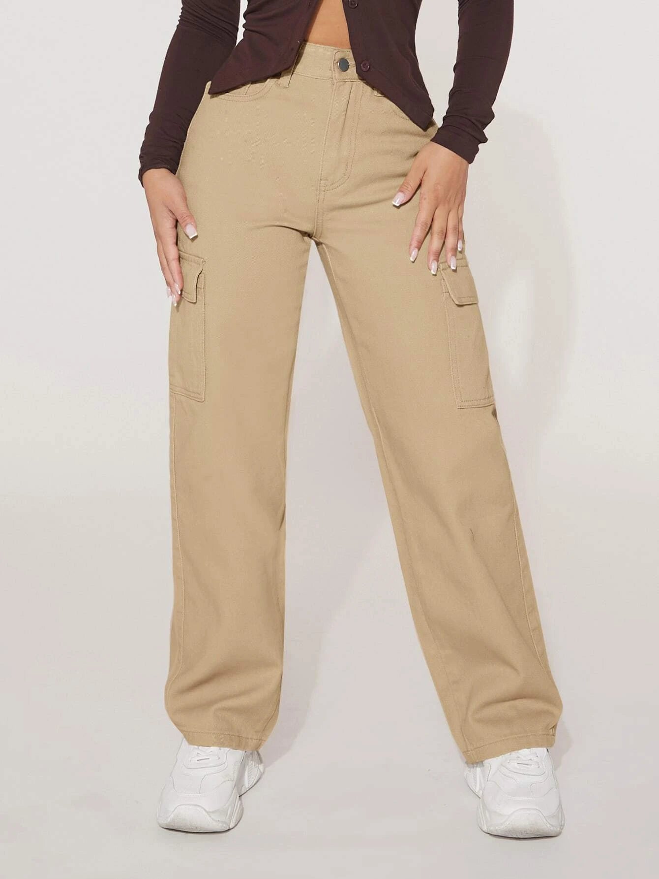 High Rise Straight Fit Jean-Waves And Trunks