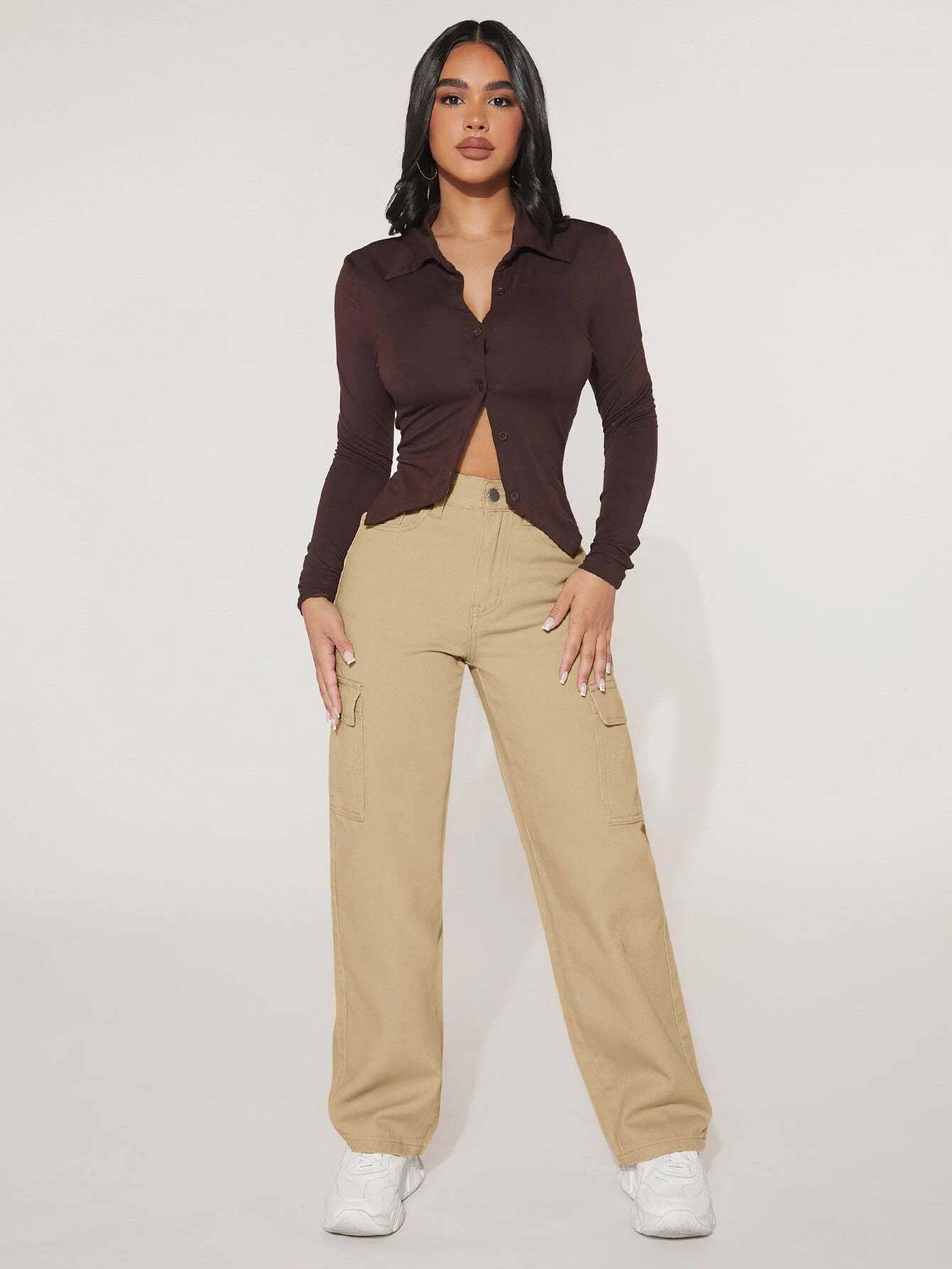 High Rise Straight Fit Jean-Waves And Trunks