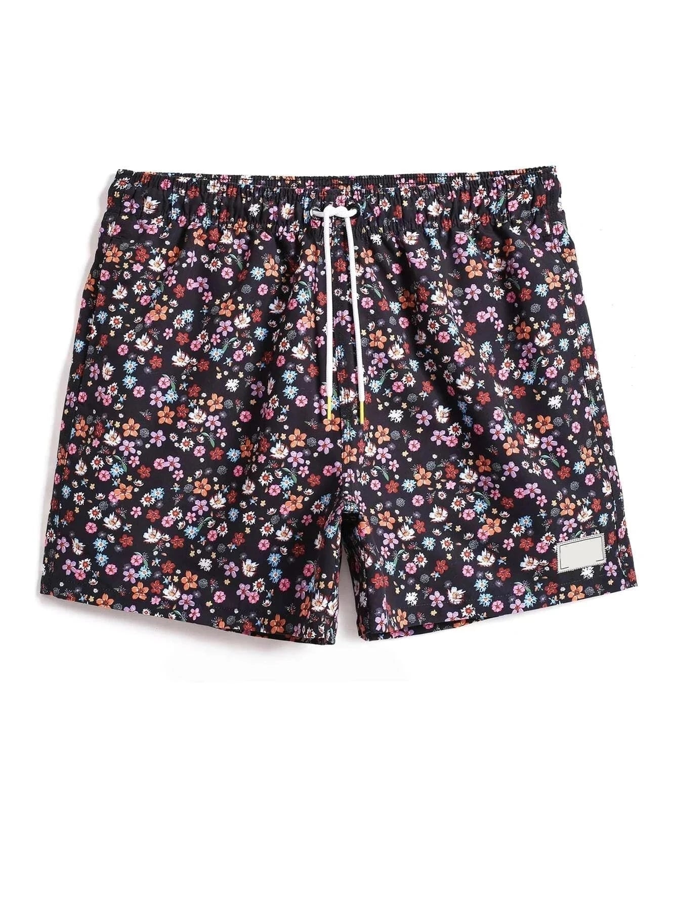 Ditsy Floral Drawstring Swim Trunks-Waves And Trunks