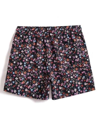 Ditsy Floral Drawstring Swim Trunks-Waves And Trunks