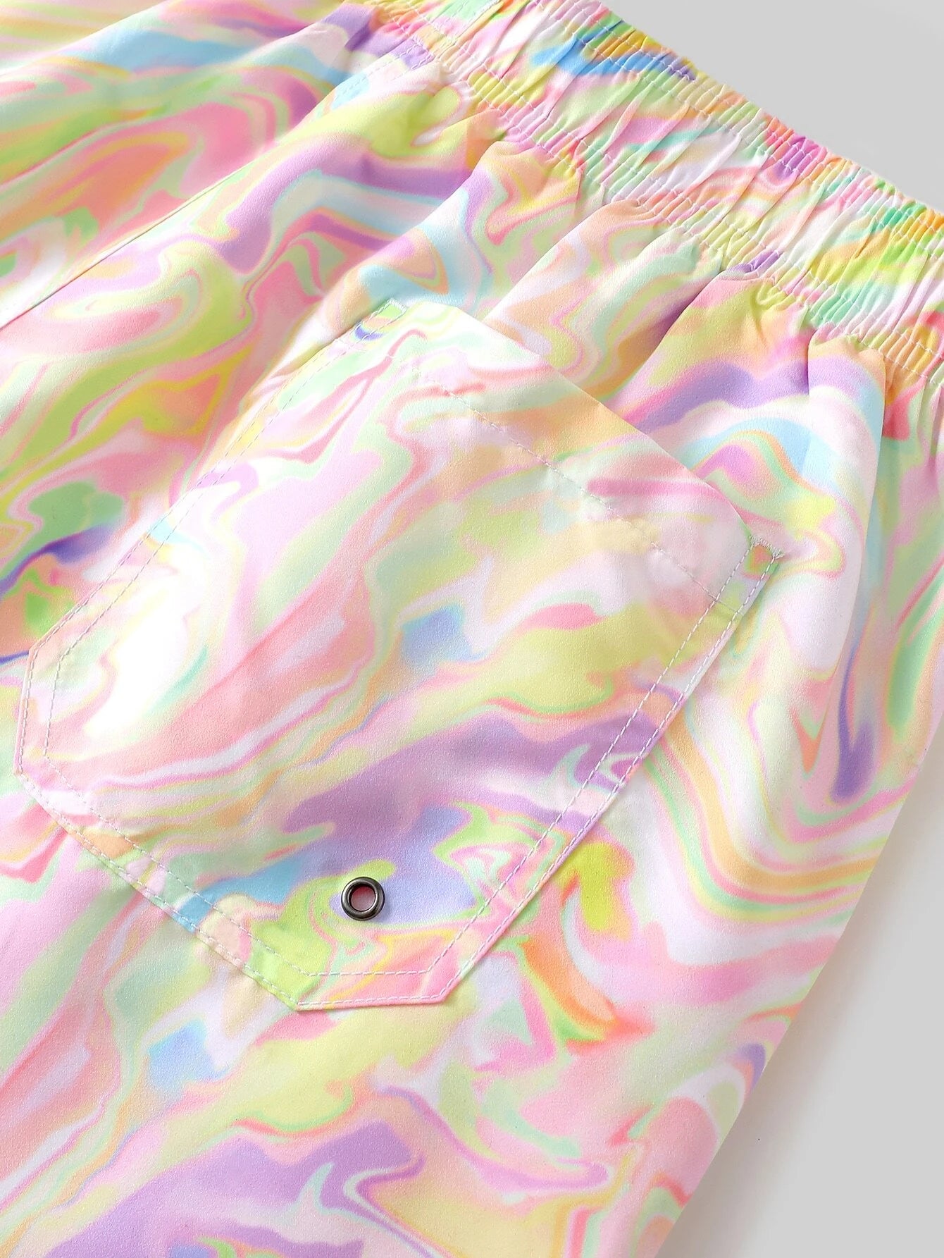 Allover Print Drawstring Waist Swim Trunks-Waves And Trunks