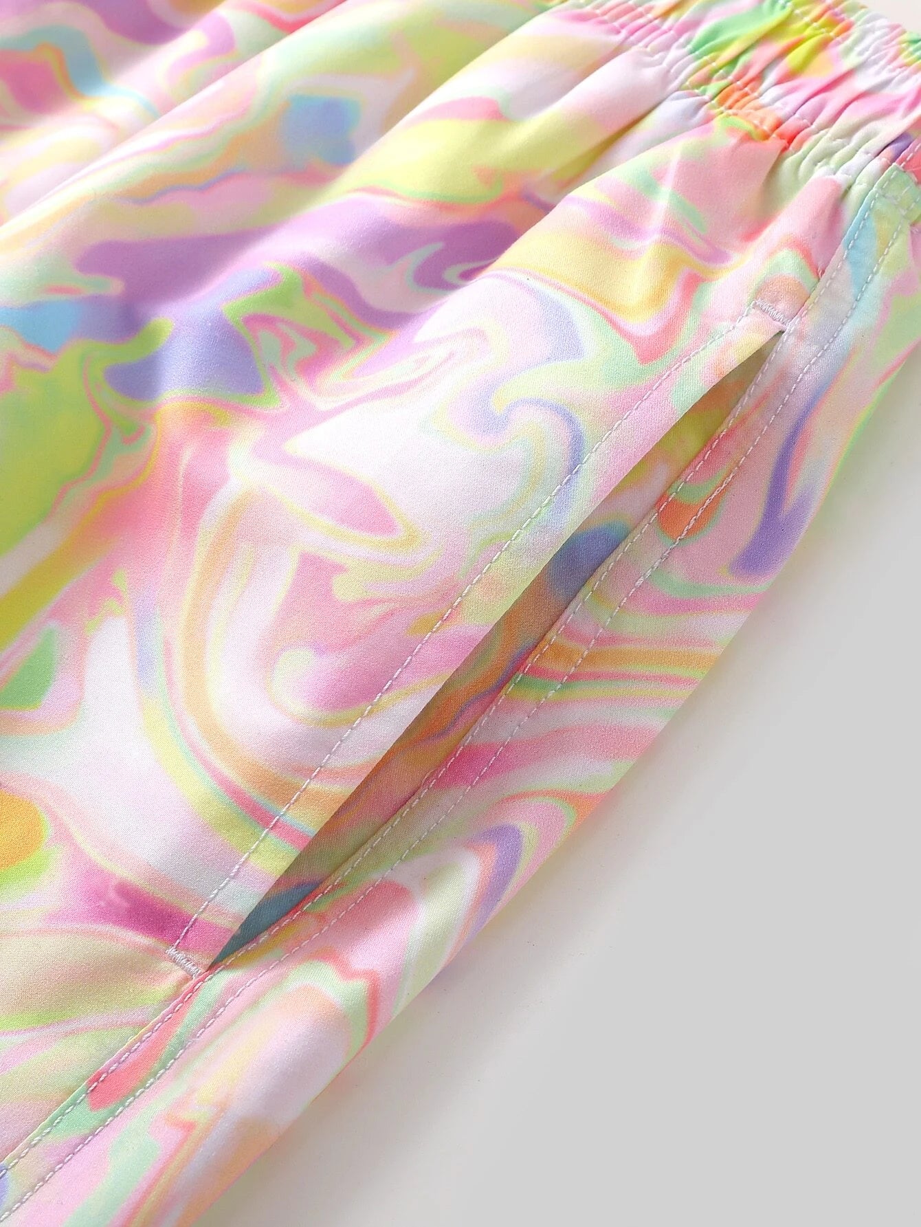 Allover Print Drawstring Waist Swim Trunks-Waves And Trunks