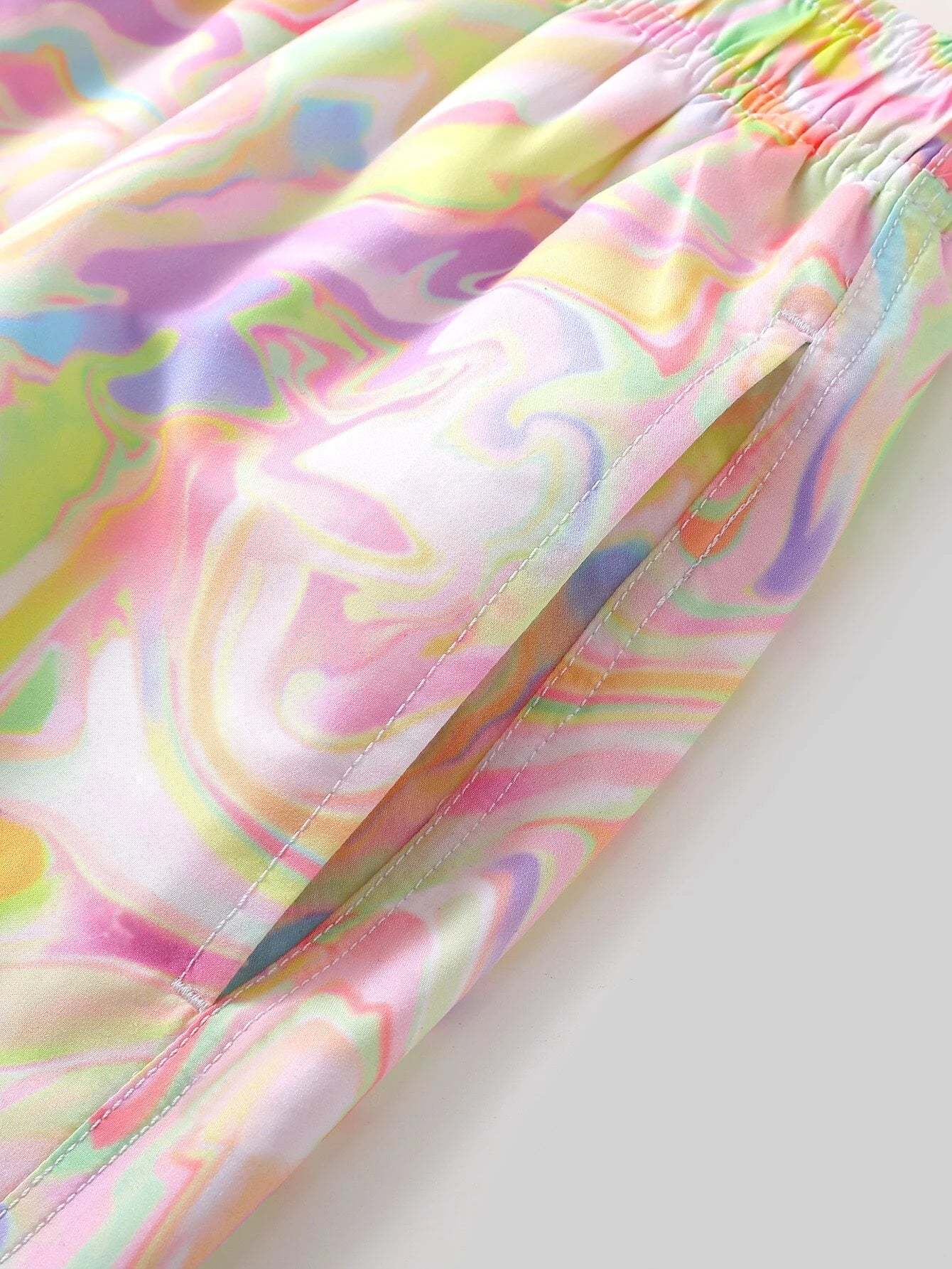 Allover Print Drawstring Waist Swim Trunks-Waves And Trunks