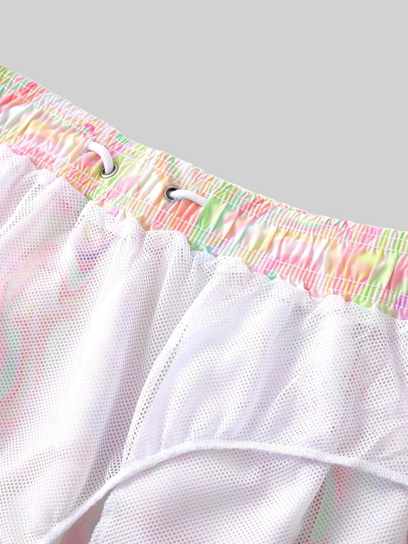 Allover Print Drawstring Waist Swim Trunks-Waves And Trunks