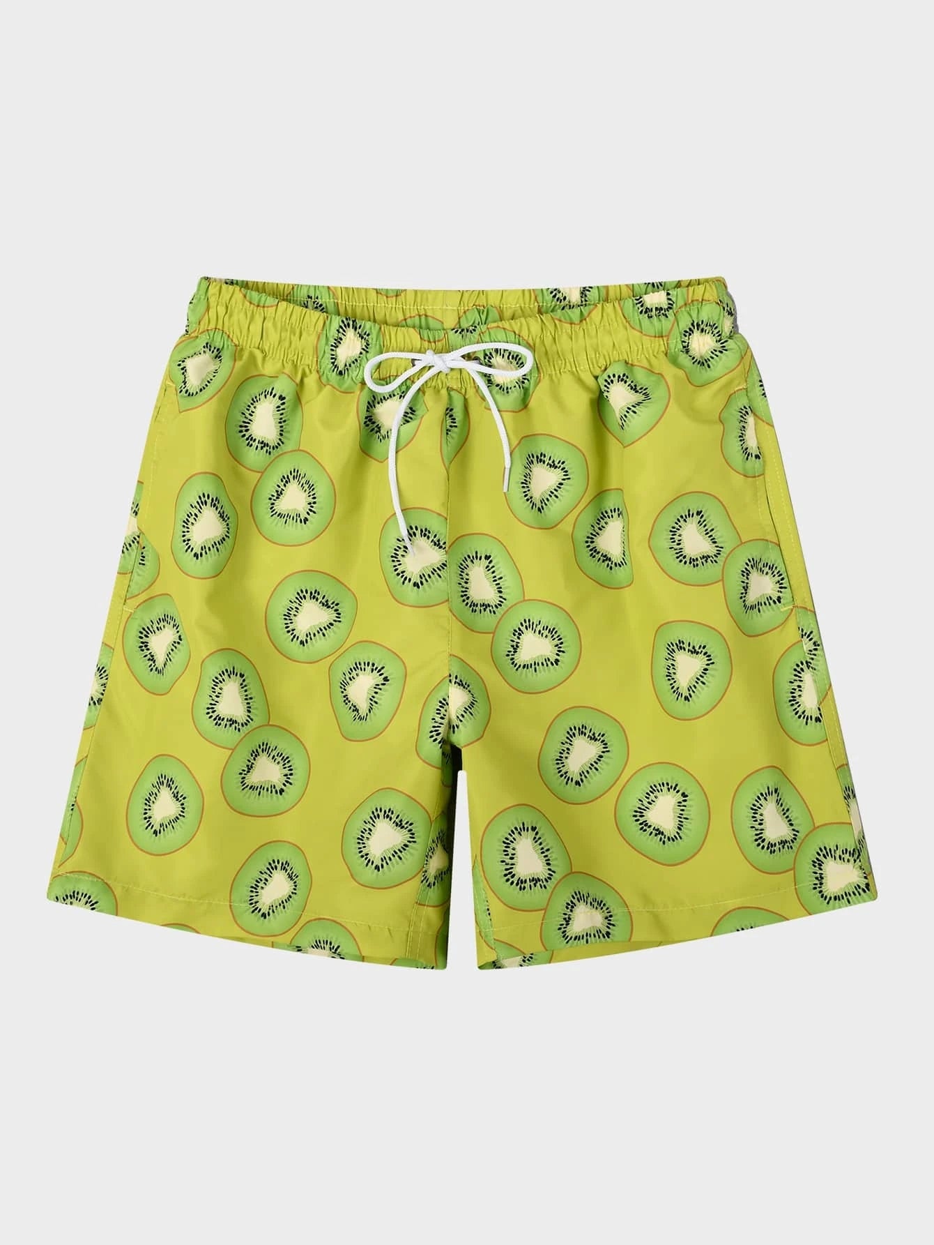 Allover Fruit Print Drawstring Waist Swim Trunks-Waves And Trunks