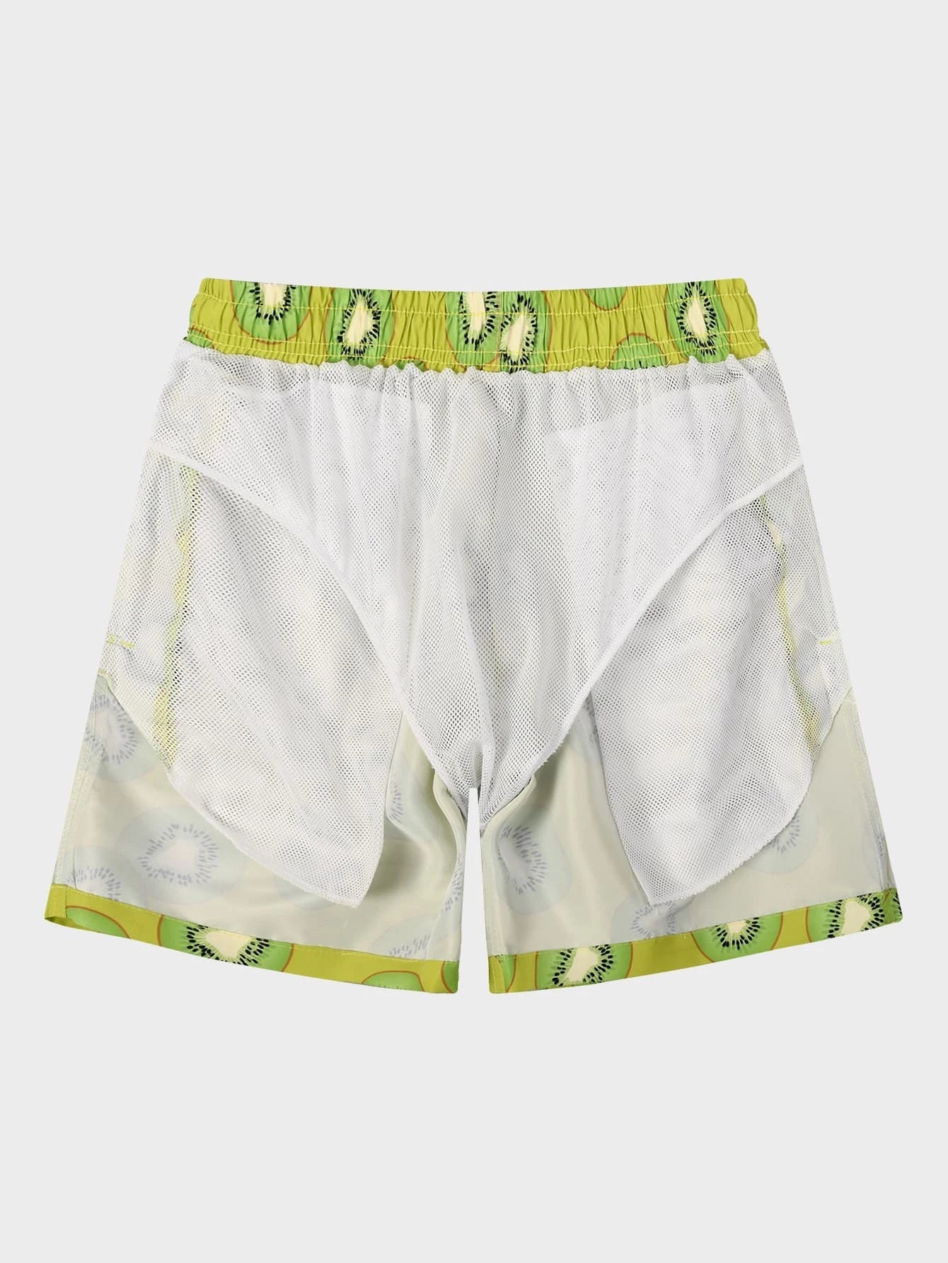 Allover Fruit Print Drawstring Waist Swim Trunks-Waves And Trunks