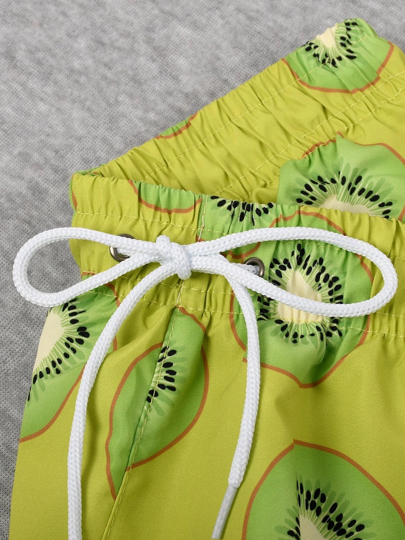 Allover Fruit Print Drawstring Waist Swim Trunks-Waves And Trunks