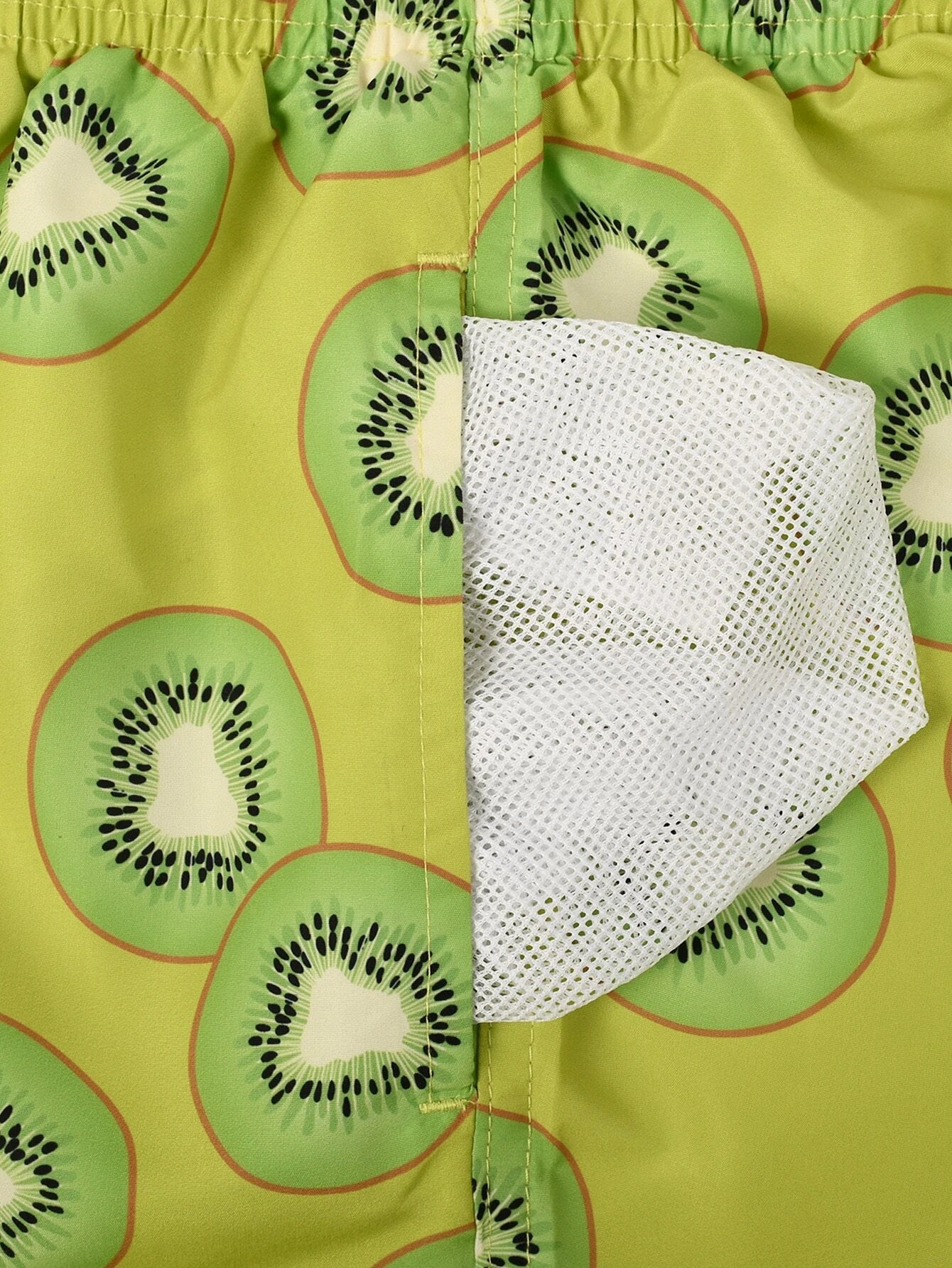 Allover Fruit Print Drawstring Waist Swim Trunks-Waves And Trunks