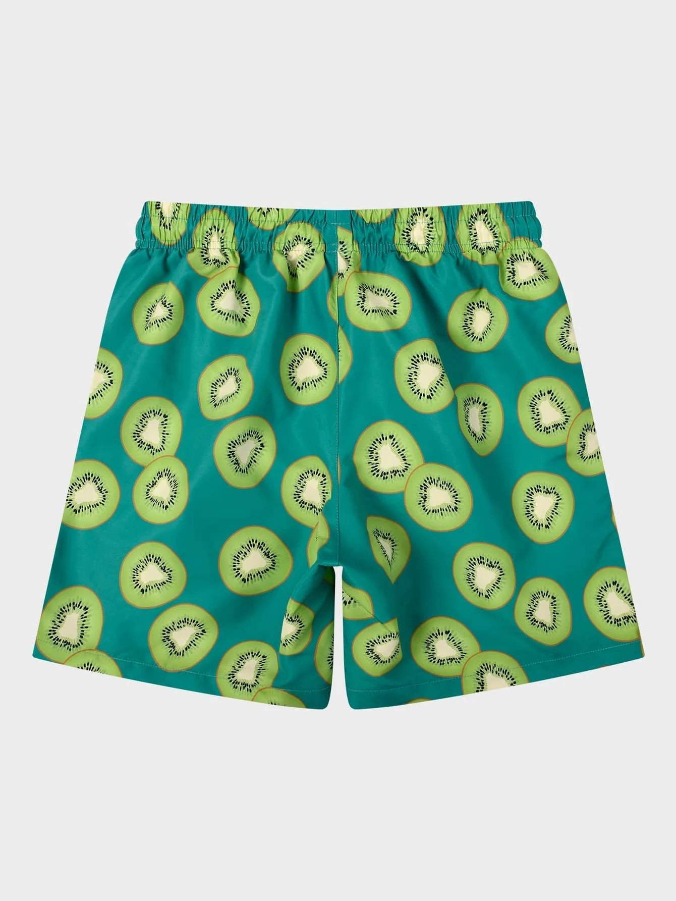 Fruit Print Drawstring  Non Stretch Waist Swim Trunks-Waves And Trunks