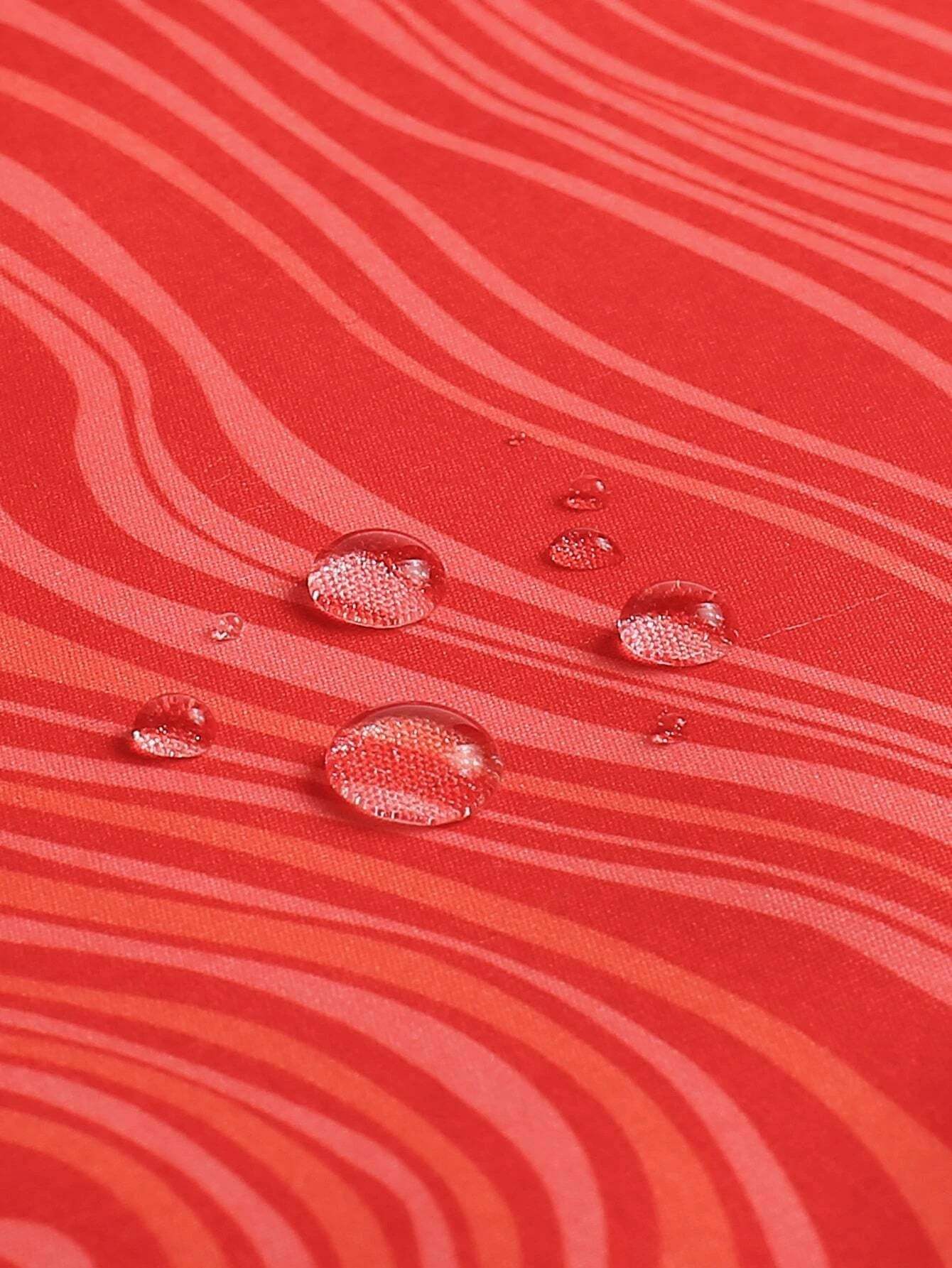 Striped Patched Waist Swim Trunks-Waves And Trunks