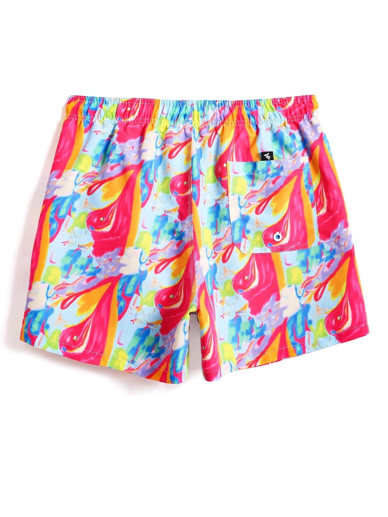 Tie Dye Waist Swim Trunks-Waves And Trunks
