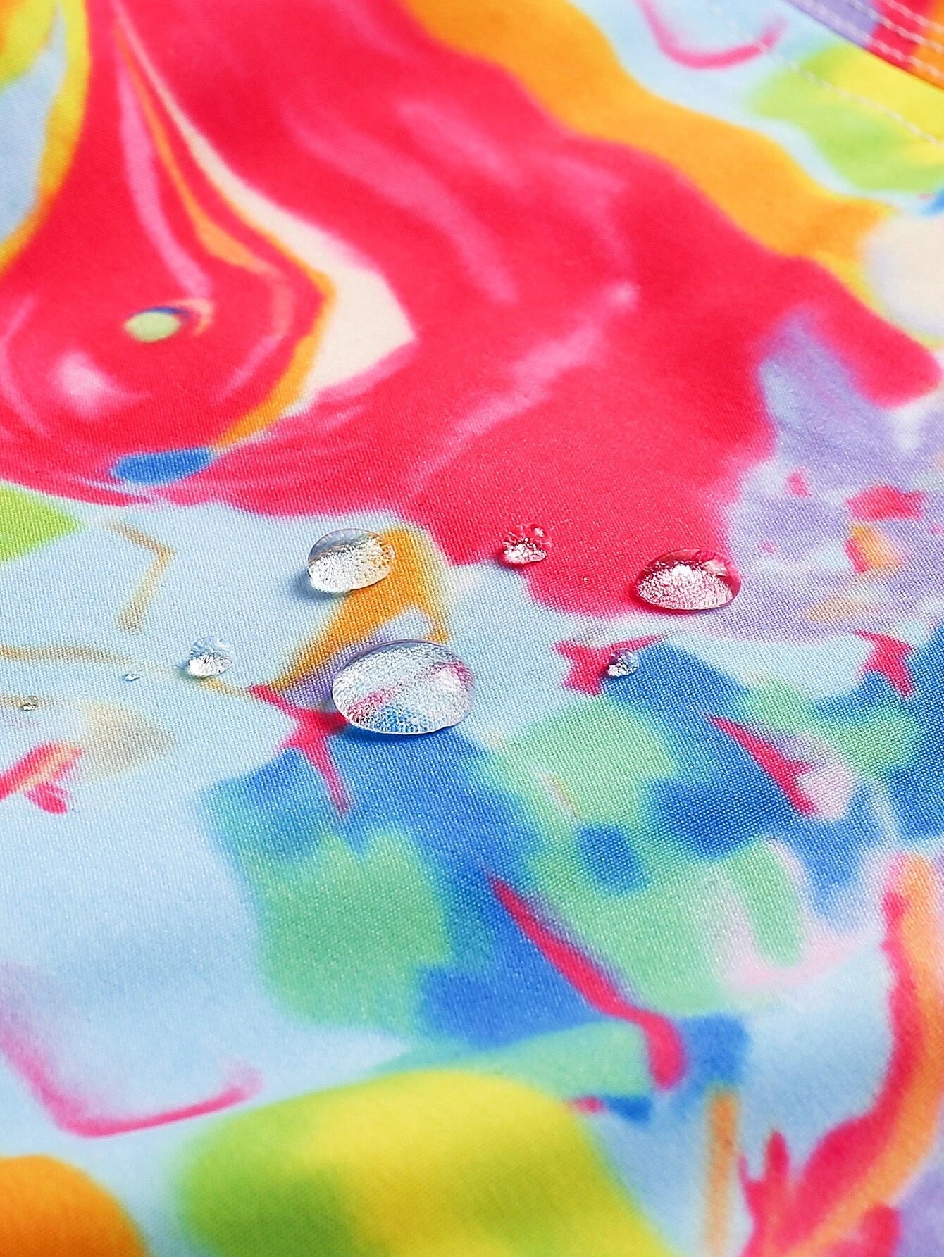 Tie Dye Print Swim Trunks-Waves And Trunks