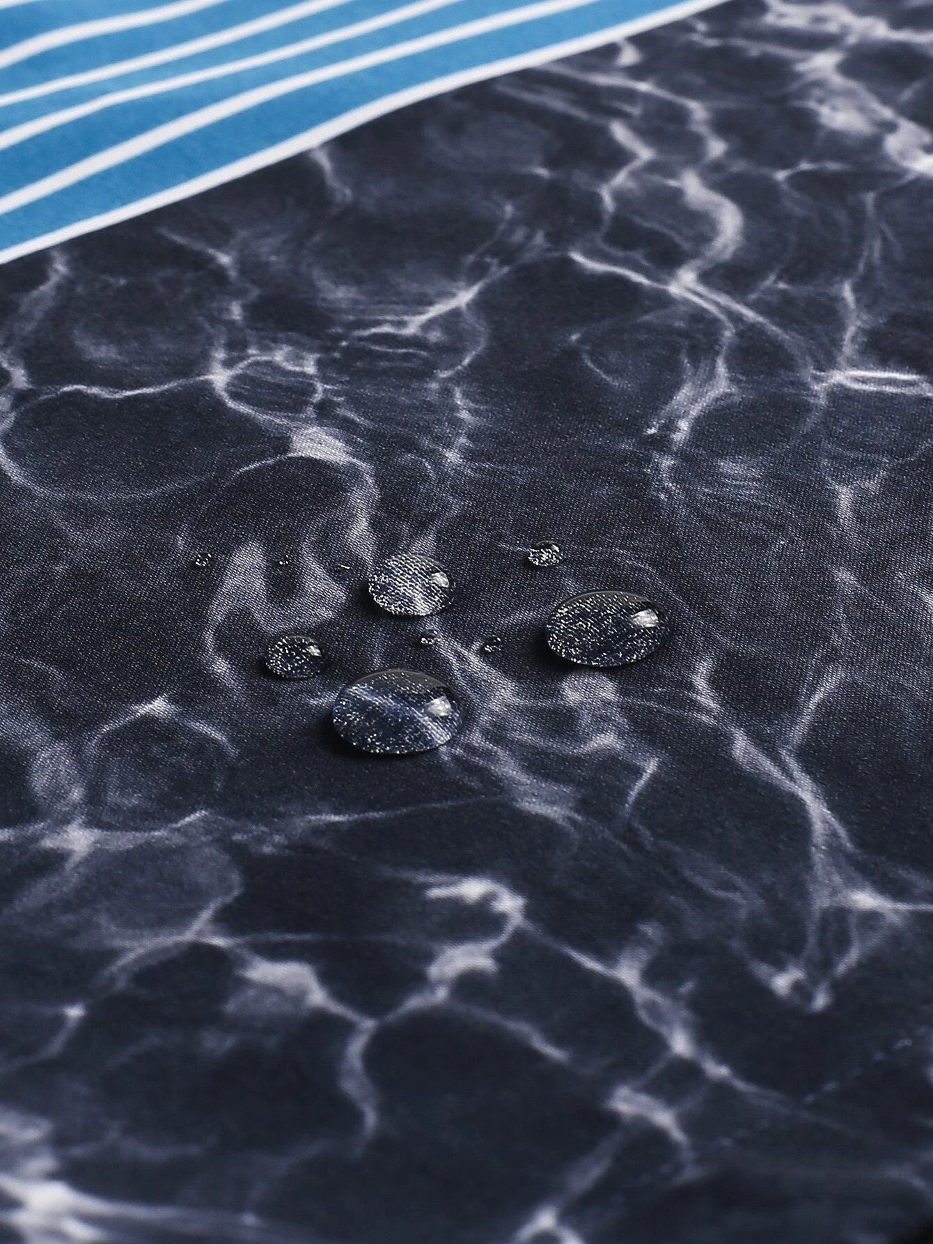 Striped Patched Drawstring Shorts-Waves And Trunks