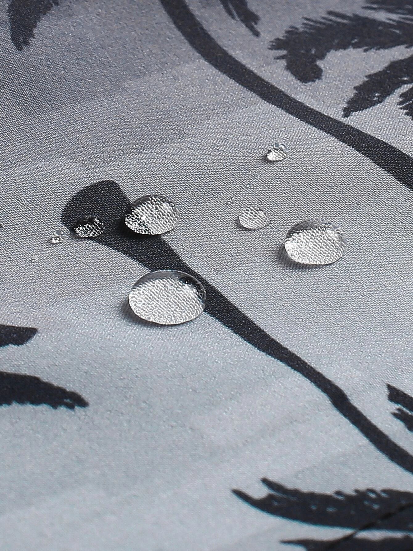 Tropical Print 2 In 1 Drawstring Waist Pocket Swim Trunks-Waves And Trunks