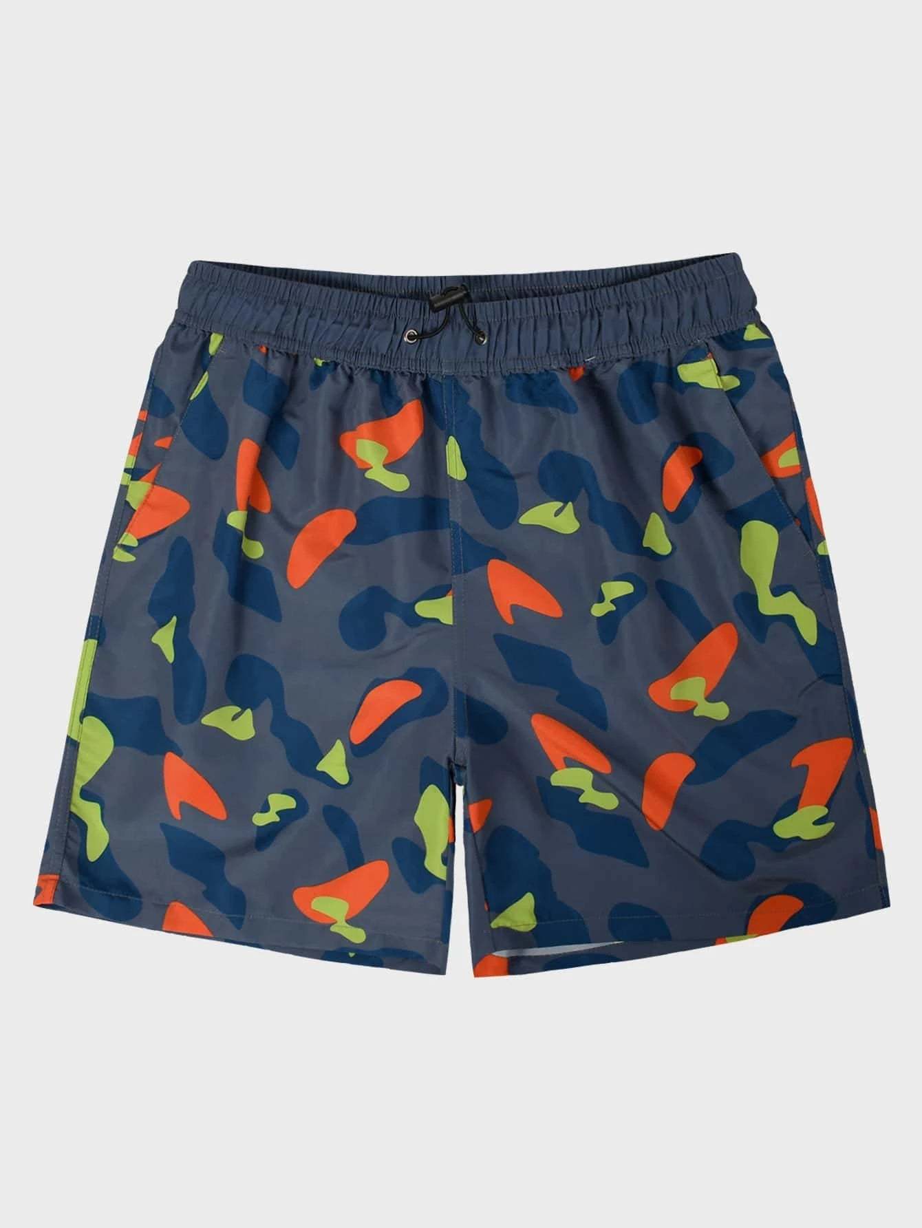 Allover Print Drawstring Waist Beach Shorts-Waves And Trunks
