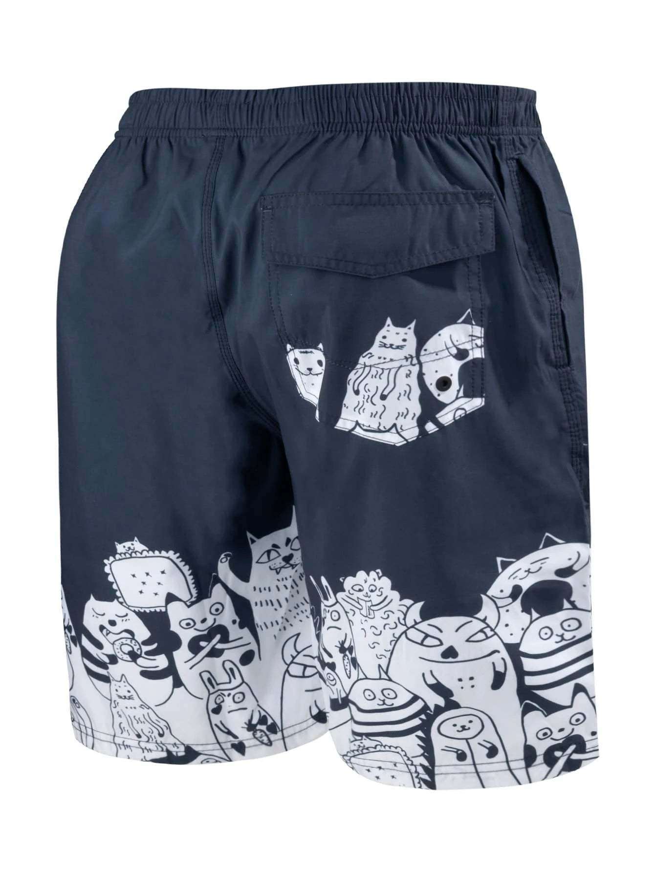 Cartoon Animals Print Swim Shorts-Waves And Trunks