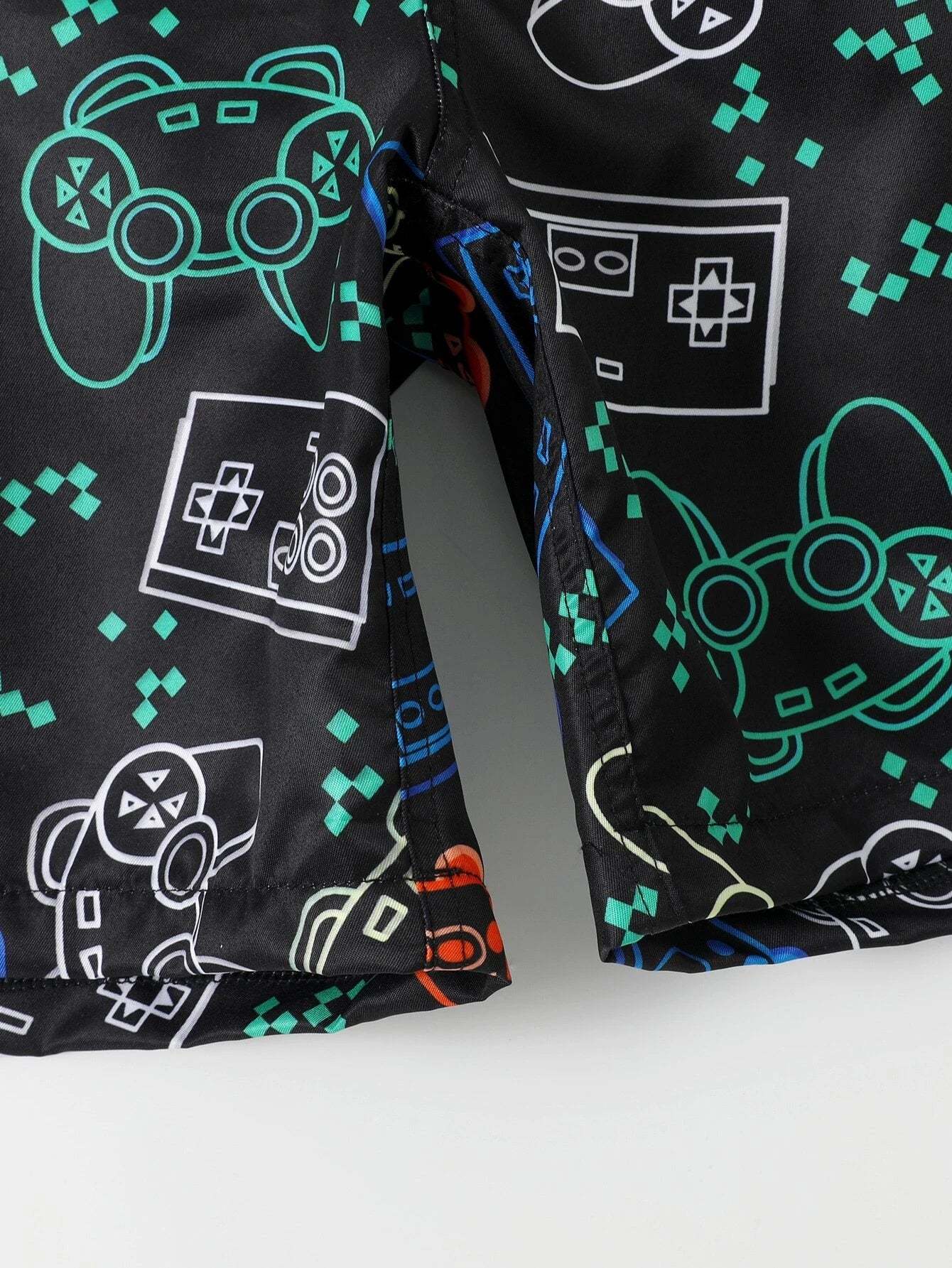 Gamepad Print Swim Shorts-Waves And Trunks