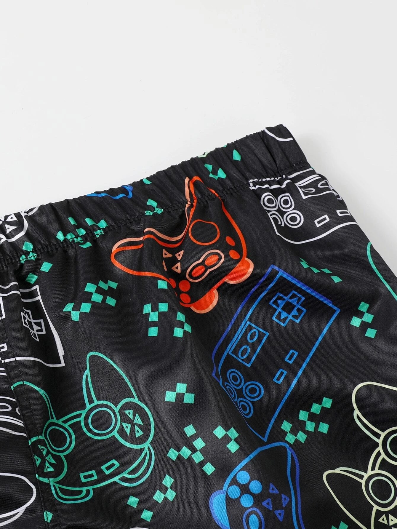 Gamepad Print Swim Shorts-Waves And Trunks