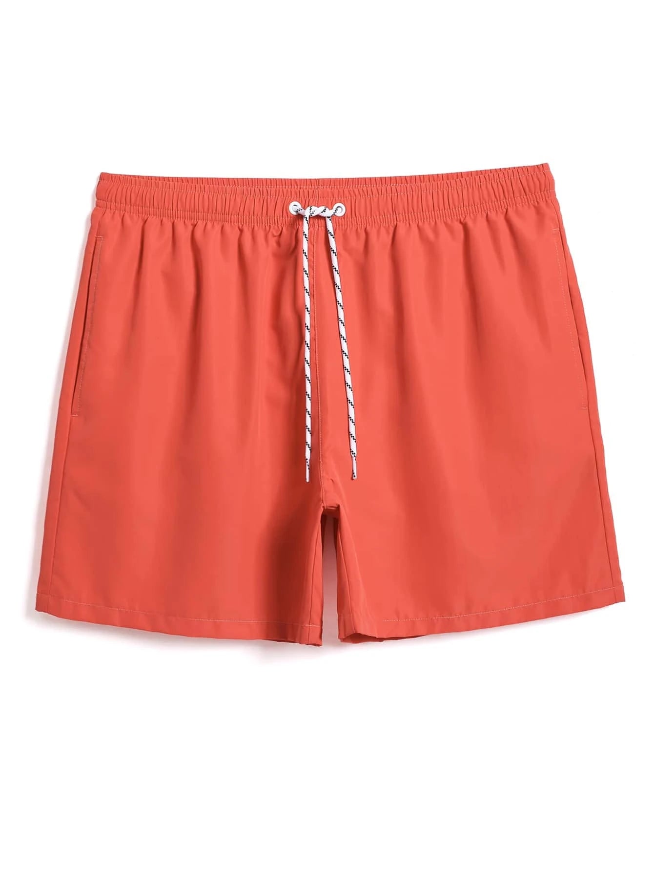 Drawstring Waist Non Stretch Swim Trunks-Waves And Trunks