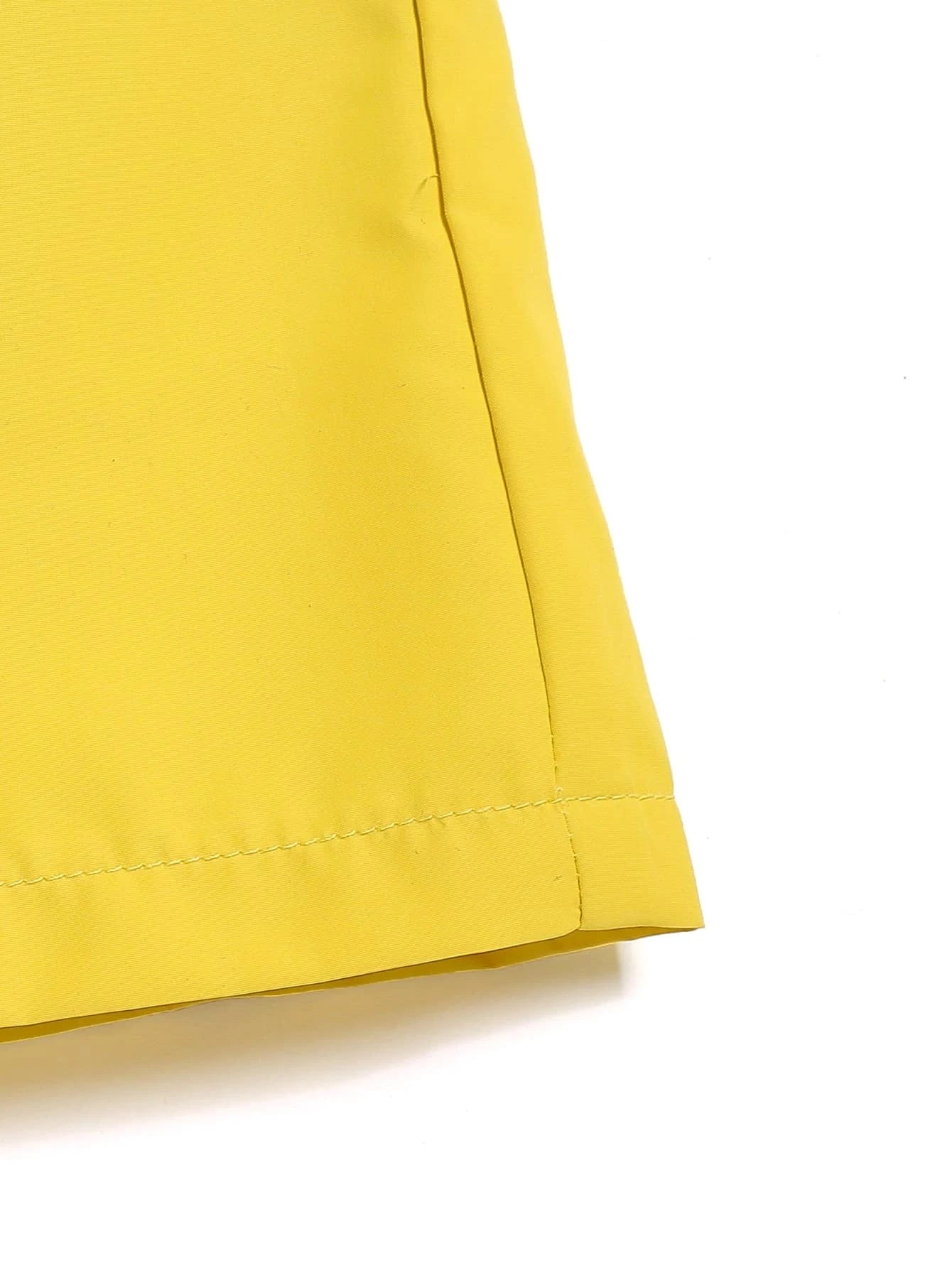 Solid Colored Waist Swim Trunks-Waves And Trunks