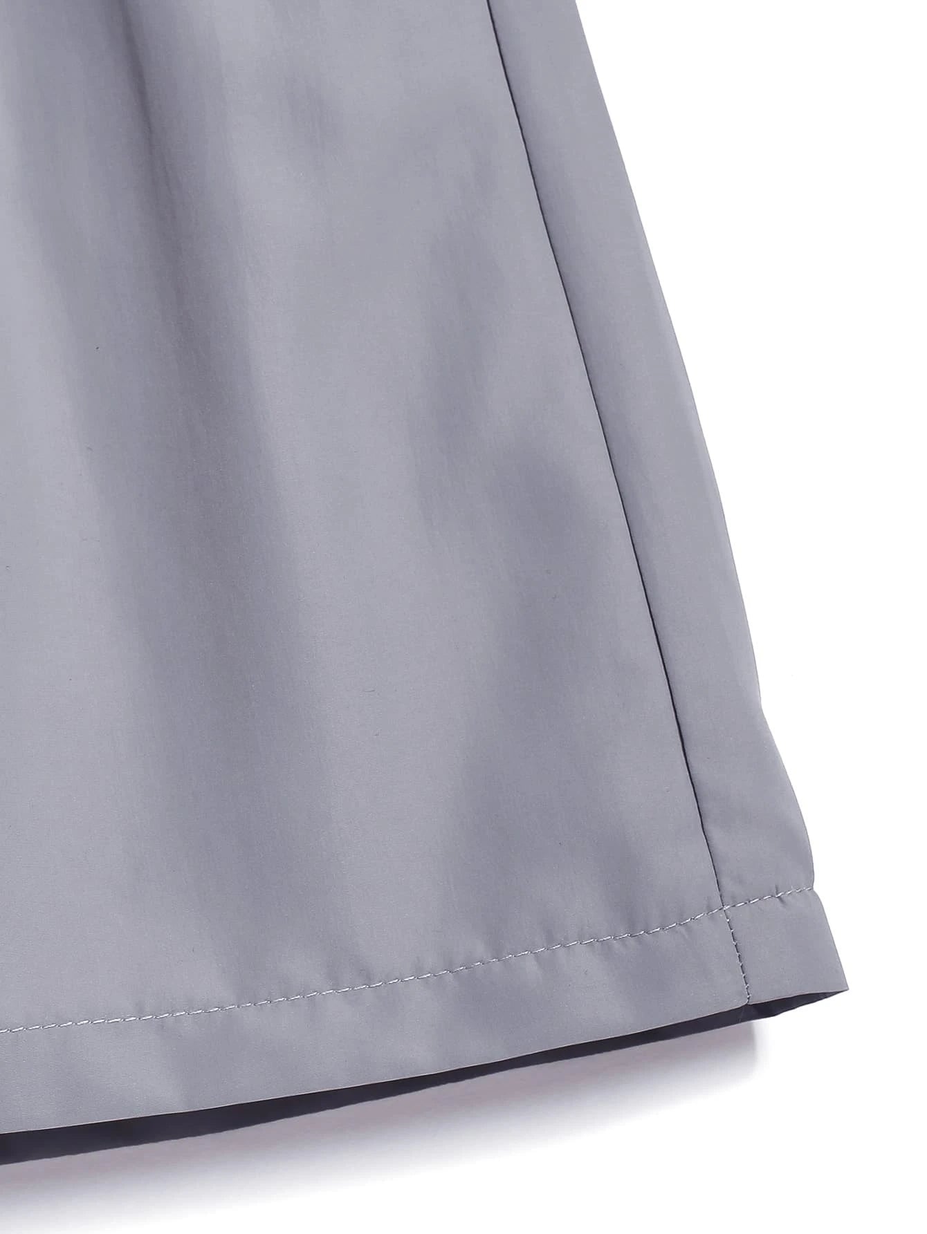 Solid Colored Waist Swim Trunks-Waves And Trunks