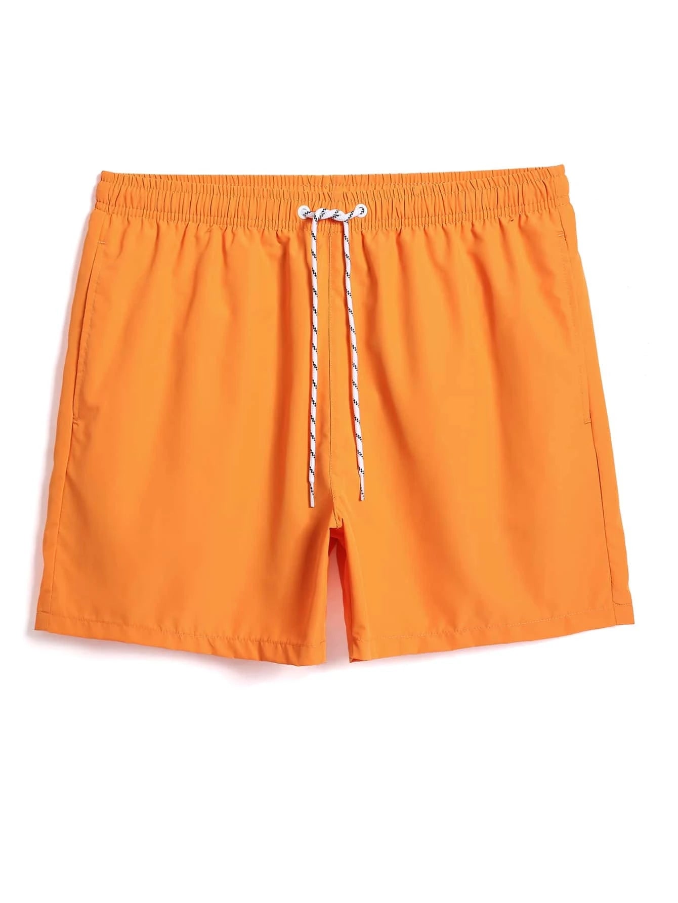 Drawstring Waist Non Stretch Swim Trunks-Waves And Trunks