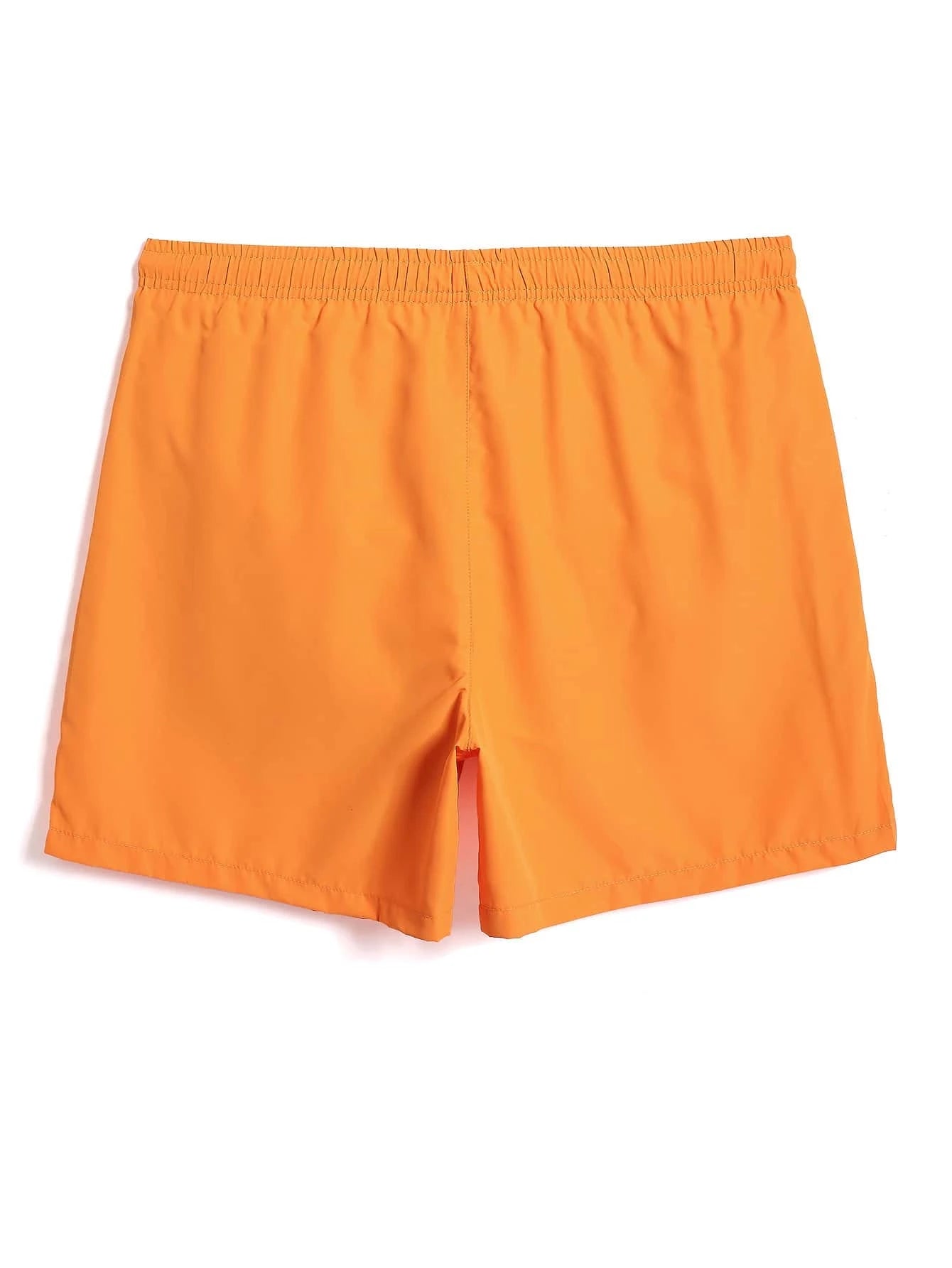 Drawstring Waist Non Stretch Swim Trunks-Waves And Trunks