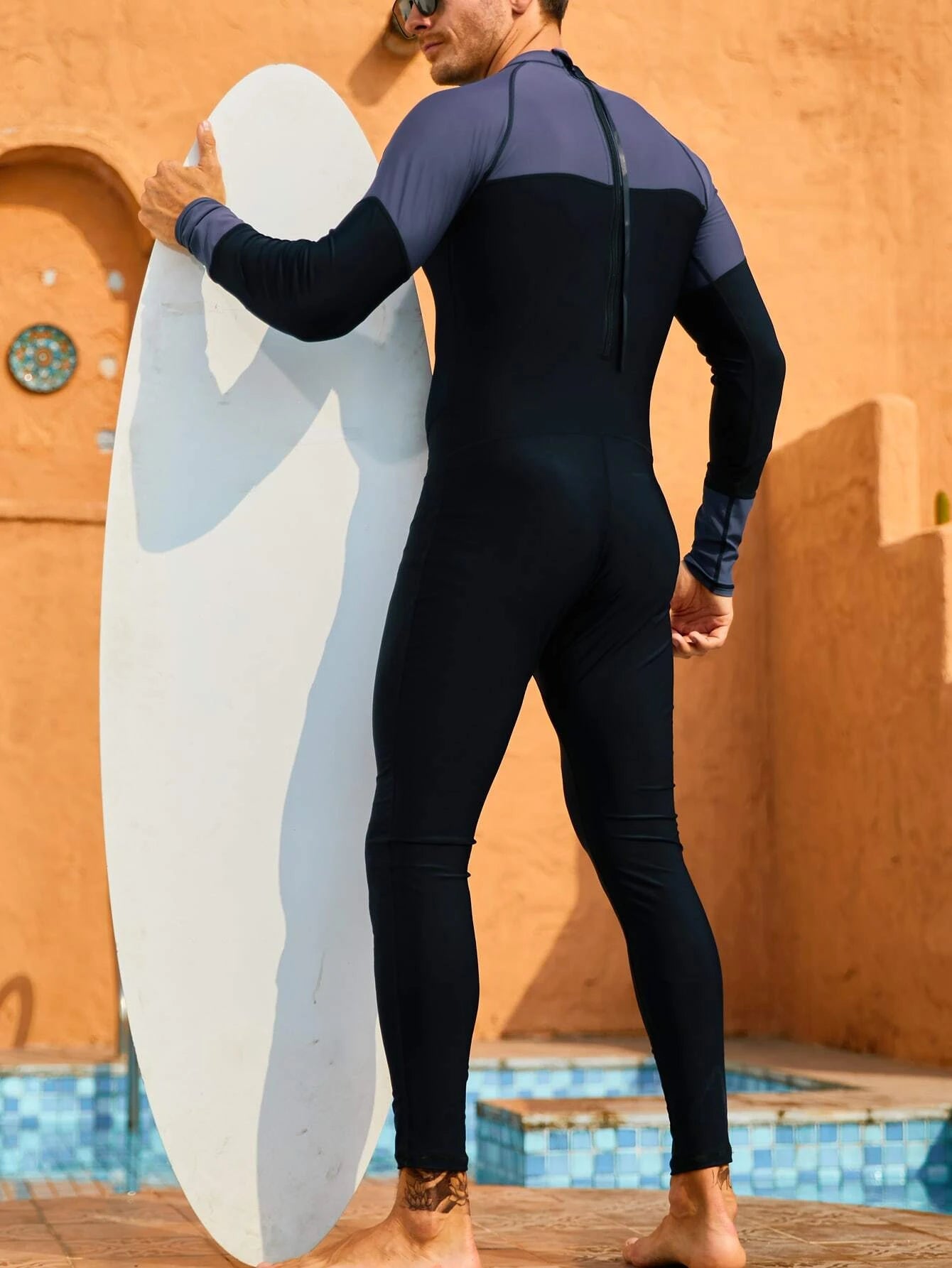 Two Tone Swimsuit-Waves And Trunks