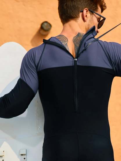 Two Tone Swimsuit-Waves And Trunks