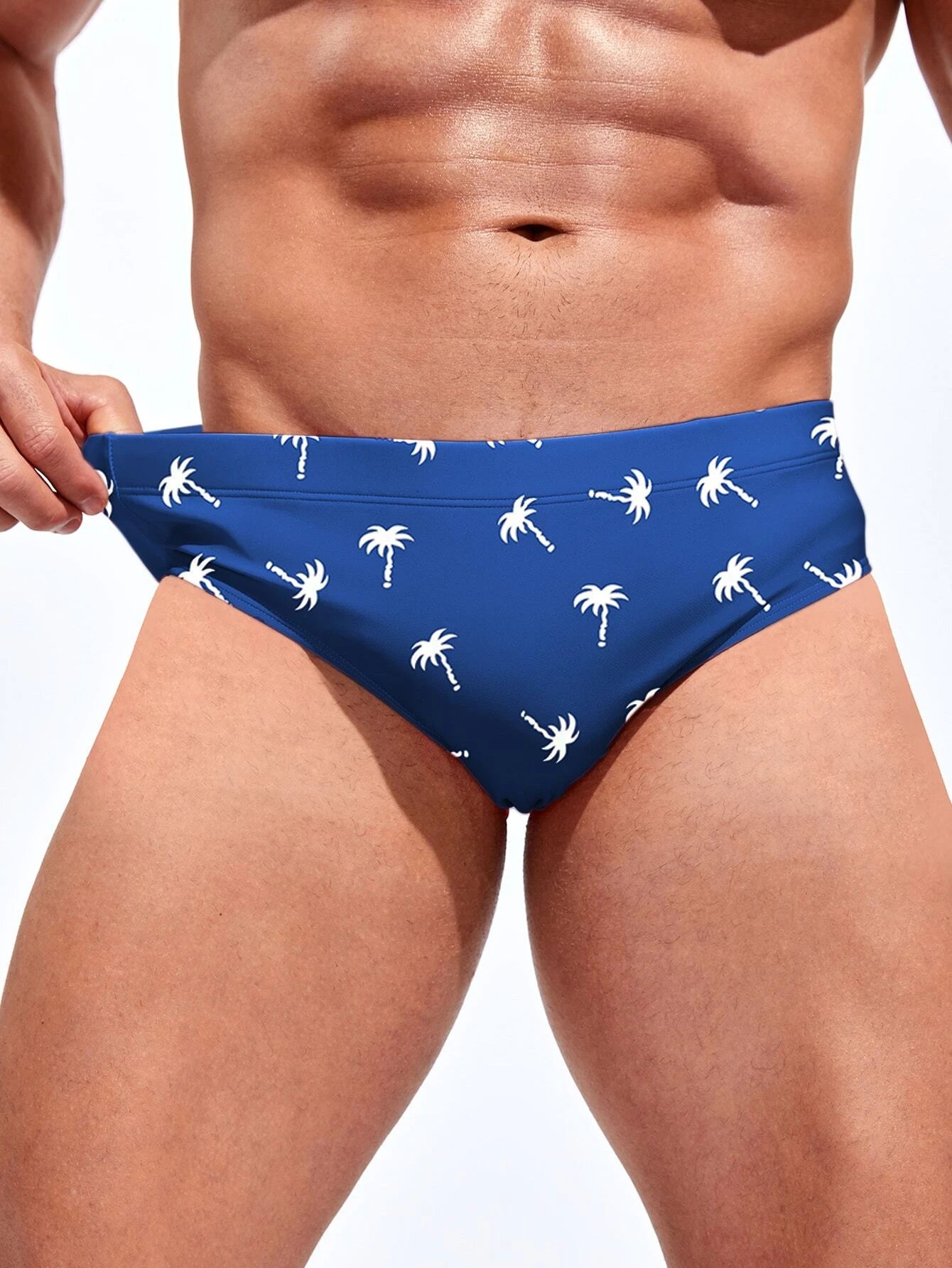 Exotic Tropical Print Swim Brief-Waves And Trunks