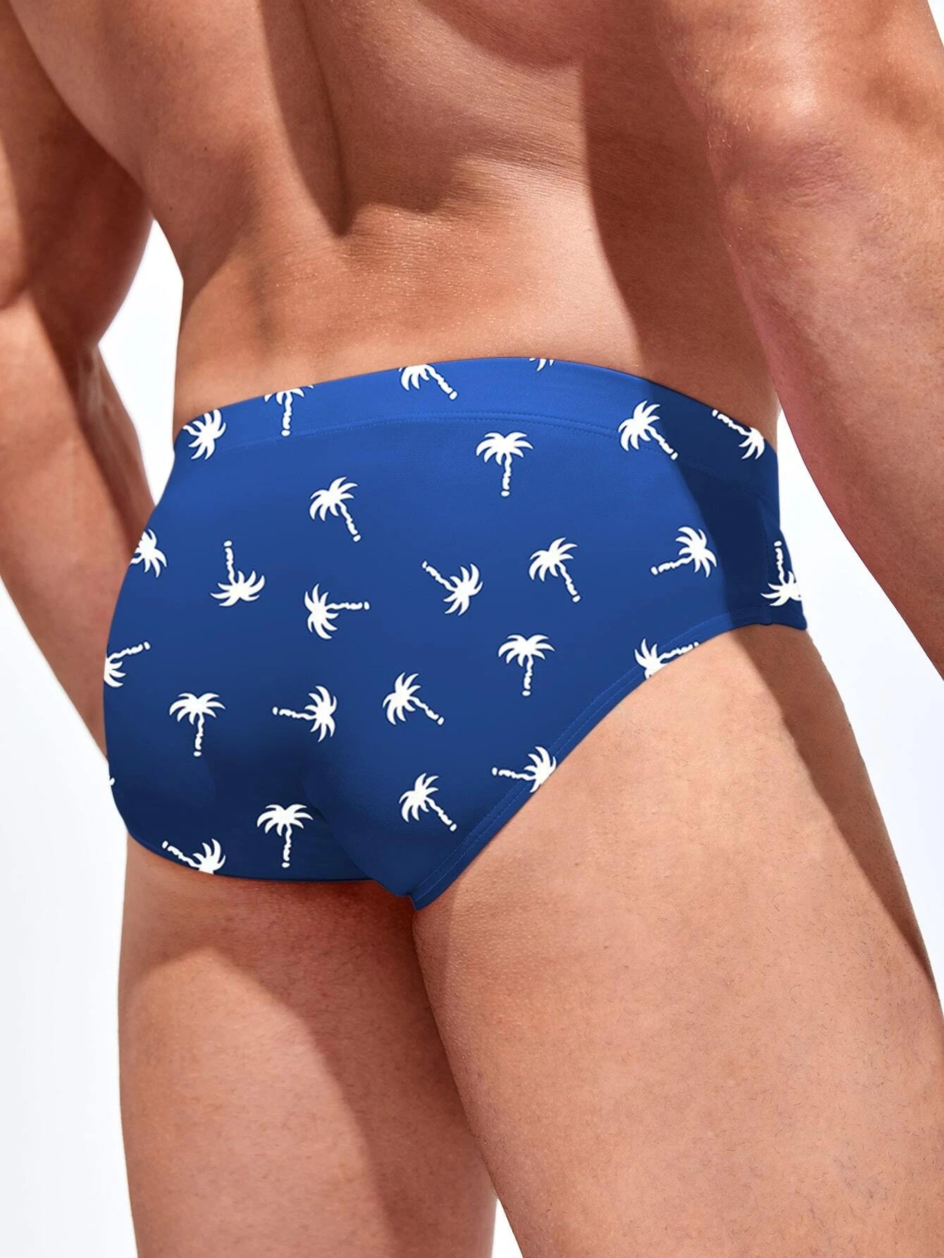 Exotic Tropical Print Swim Brief-Waves And Trunks