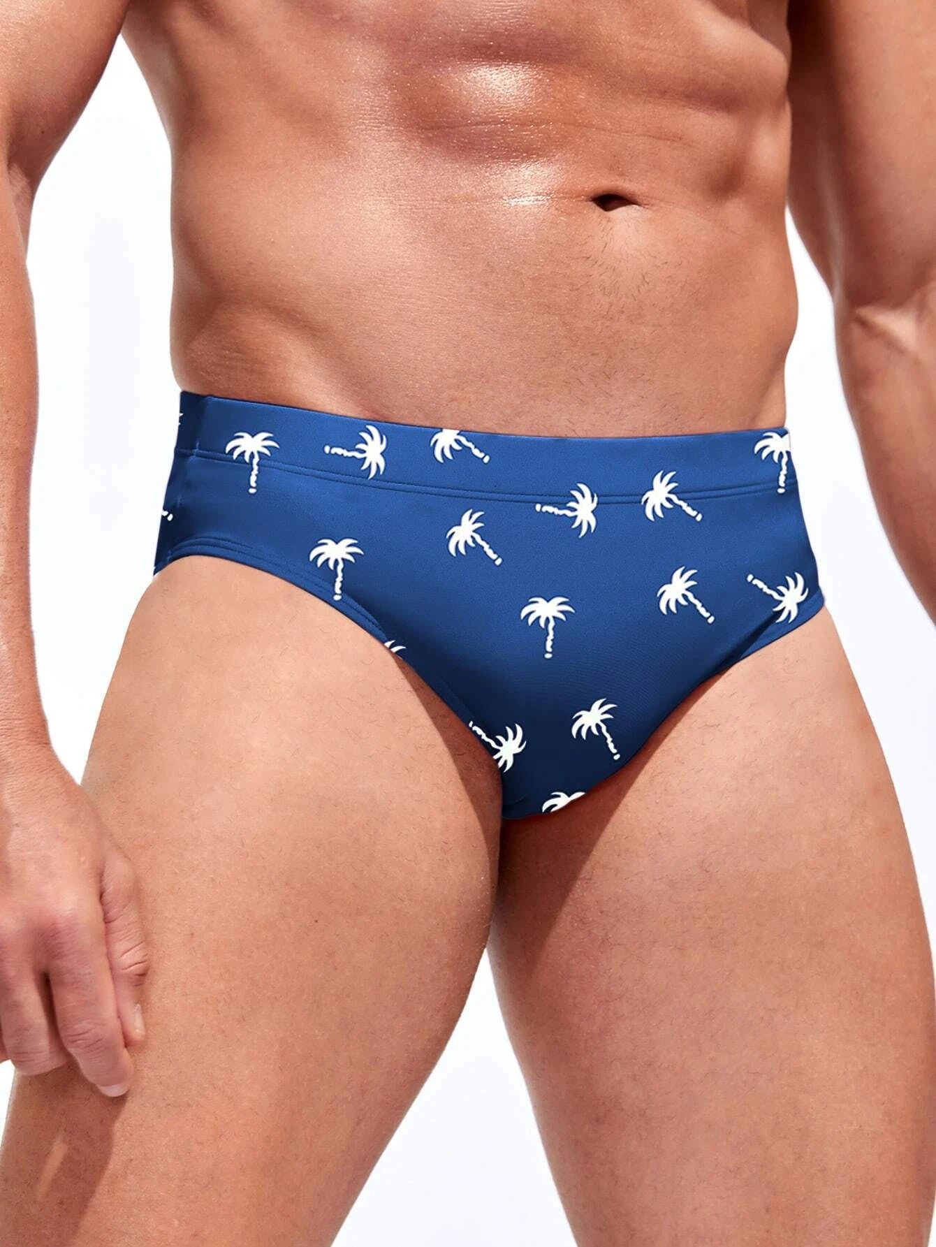 Exotic Tropical Print Swim Brief-Waves And Trunks