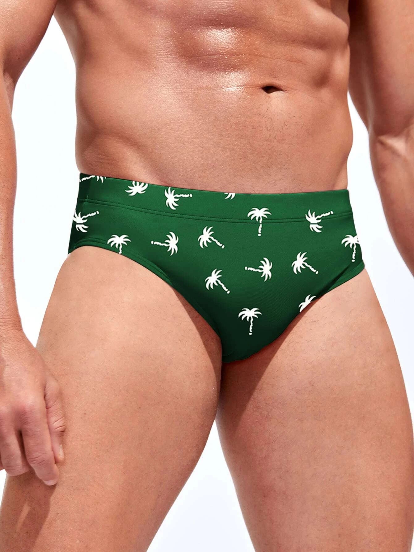 Tropical Print Swim Brief-Waves And Trunks