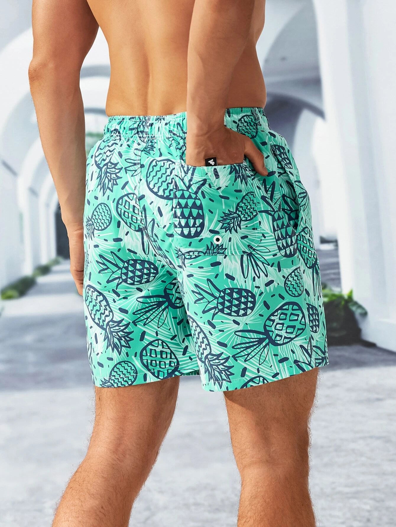 Drawstring Swim Trunks-Waves And Trunks