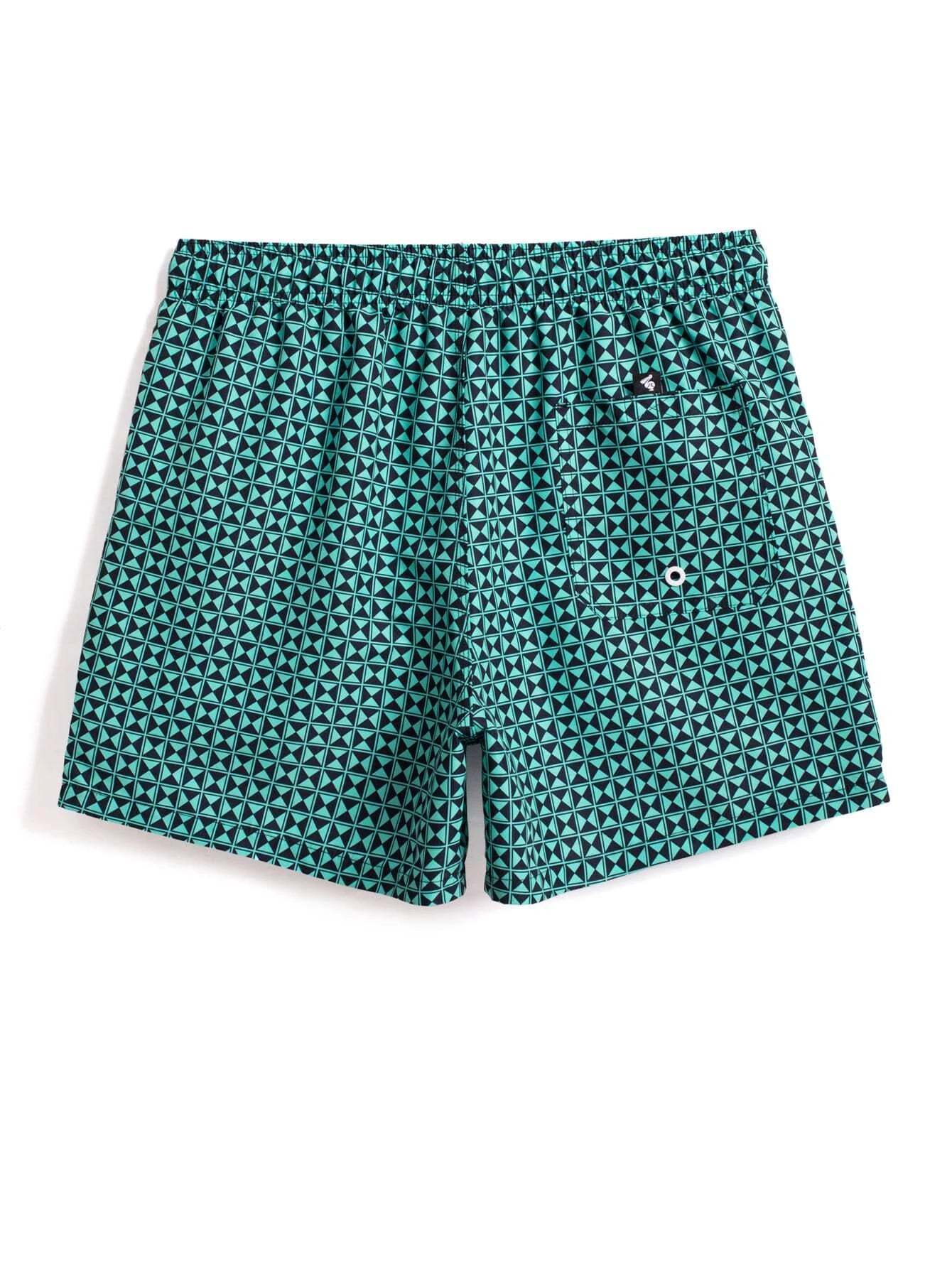 Vibrant Patterned Swim Trunks-Waves And Trunks