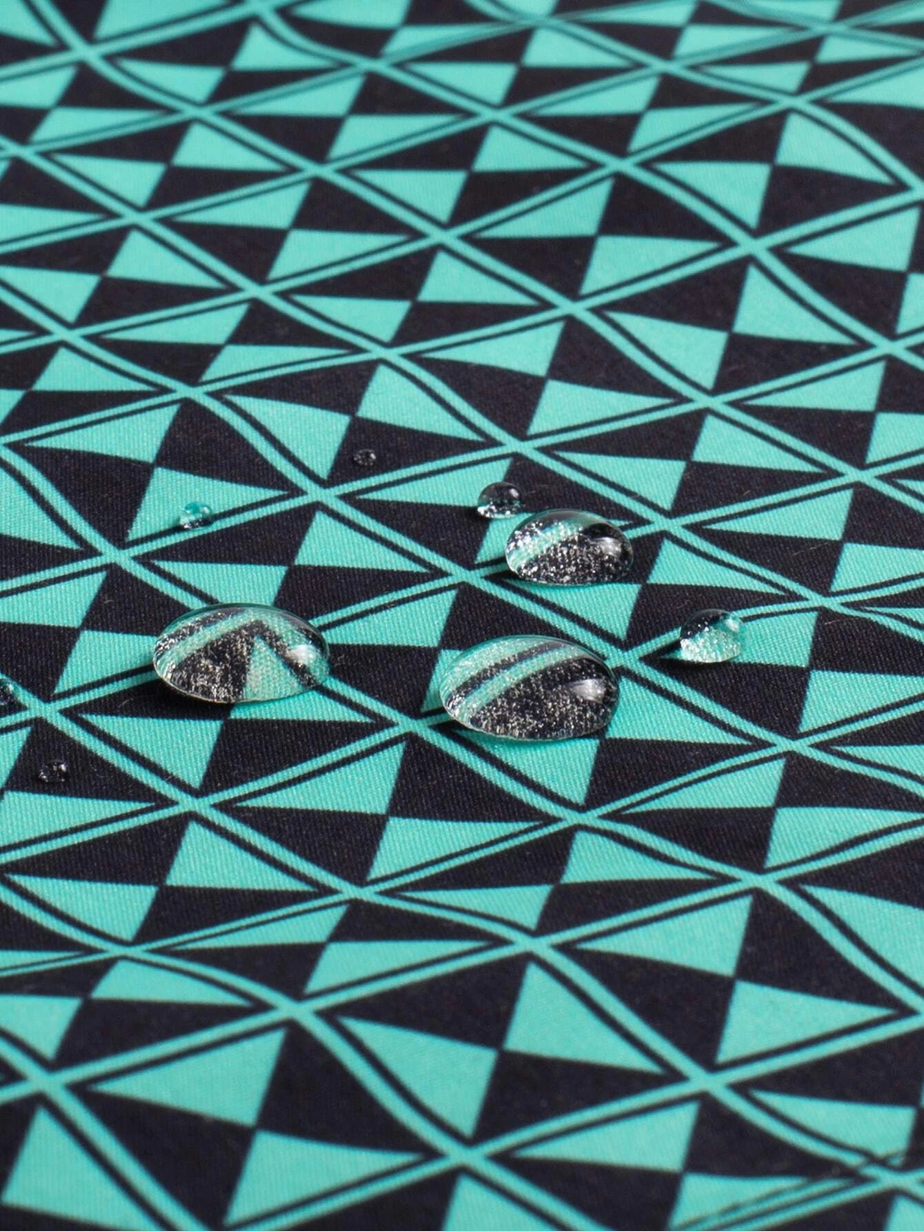 Vibrant Patterned Swim Trunks-Waves And Trunks