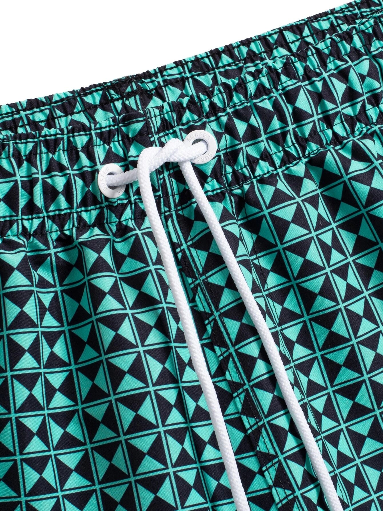 Vibrant Patterned Swim Trunks-Waves And Trunks