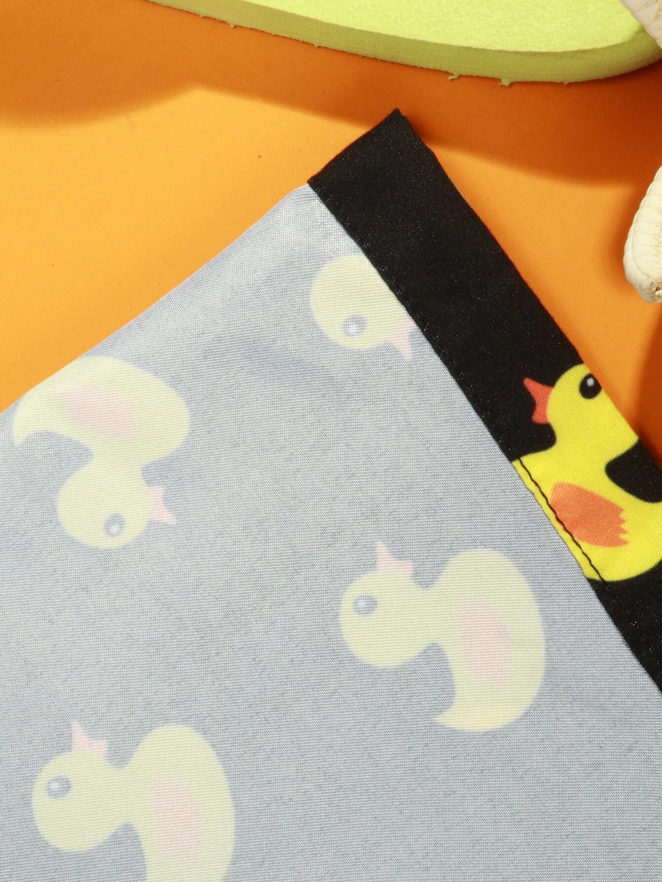 Duck Print Drawstring Waist Swim Shorts-Waves And Trunks