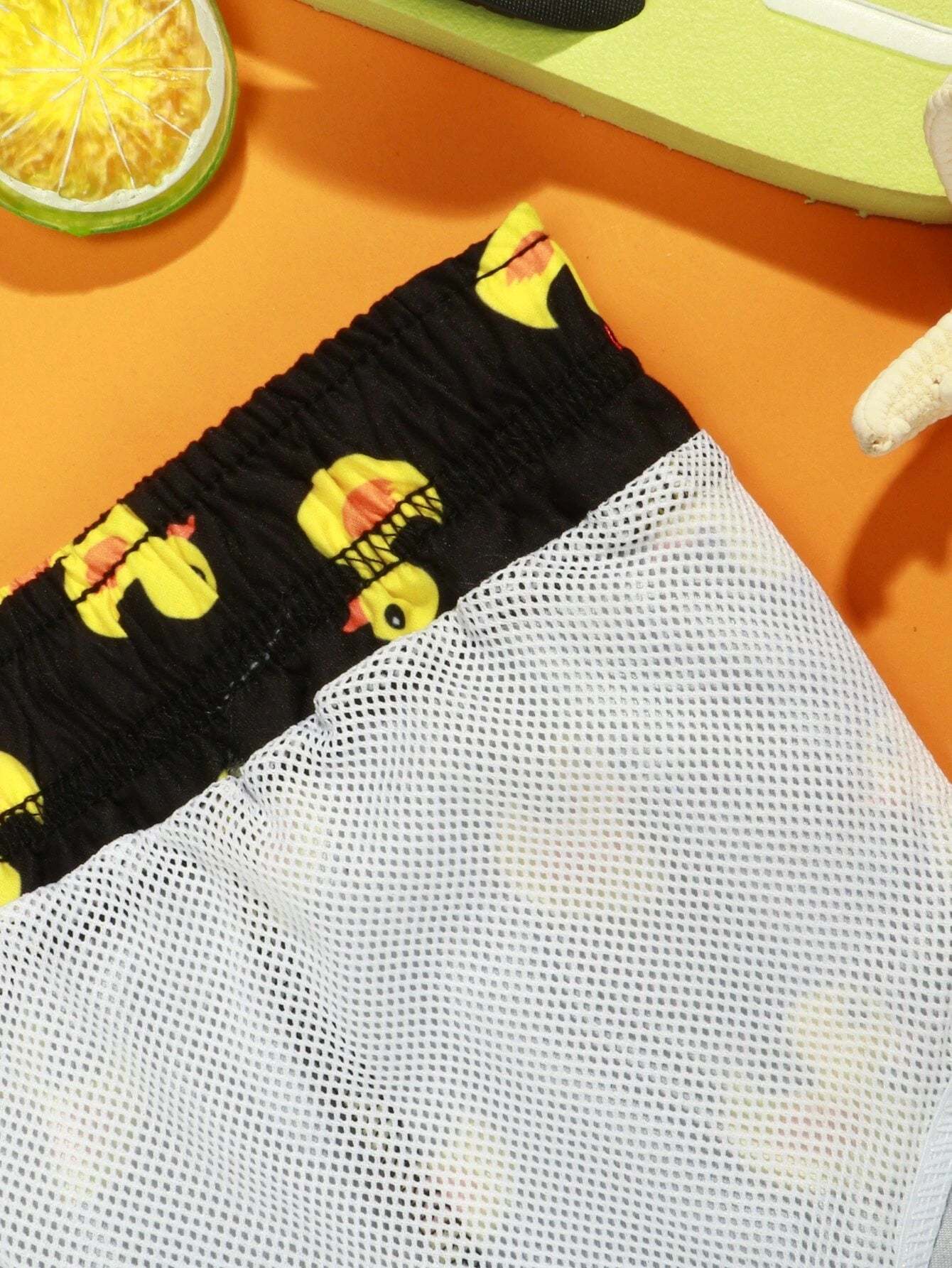 Duck Printed Swim Trunks-Waves And Trunks